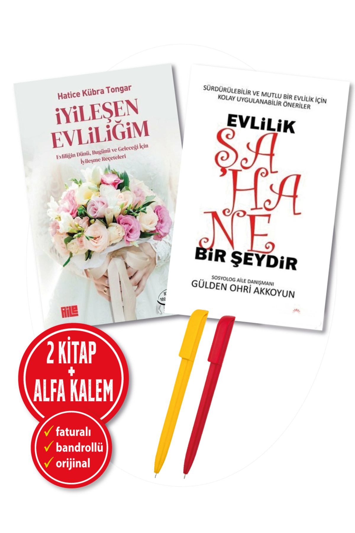 hayykitap Alfa Kalem+ Hatice Kübra Tongar 2 Kitap(İyileşen Evliliğim+Evlilik Şahane Bir Şeydir) Aile YENİ