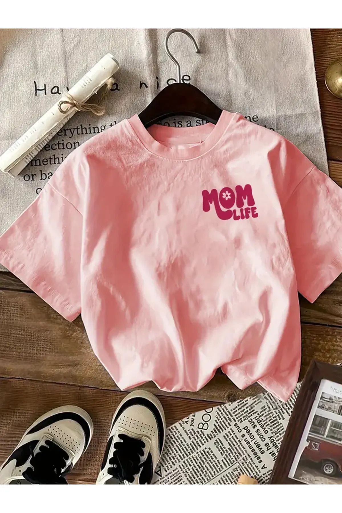 Koklonmoda Büyük Beden Unisex Honey Mom Baskılı Oversize T-Shirt