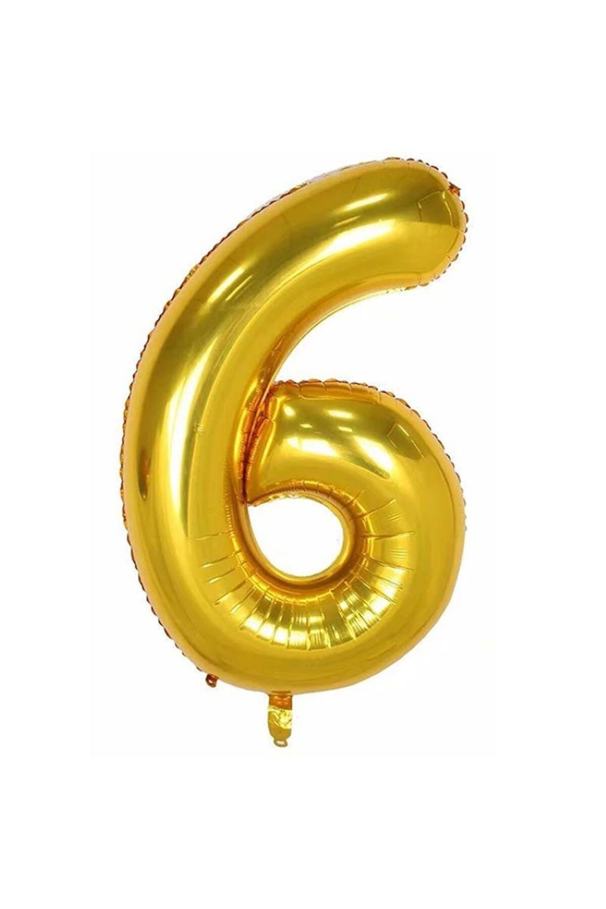 UVERTE 6 Yaş Gold Altın Renkli Folyo Balon 34 İnç 80 cm 6 Yaş Doğum Günü Partisi Balonu