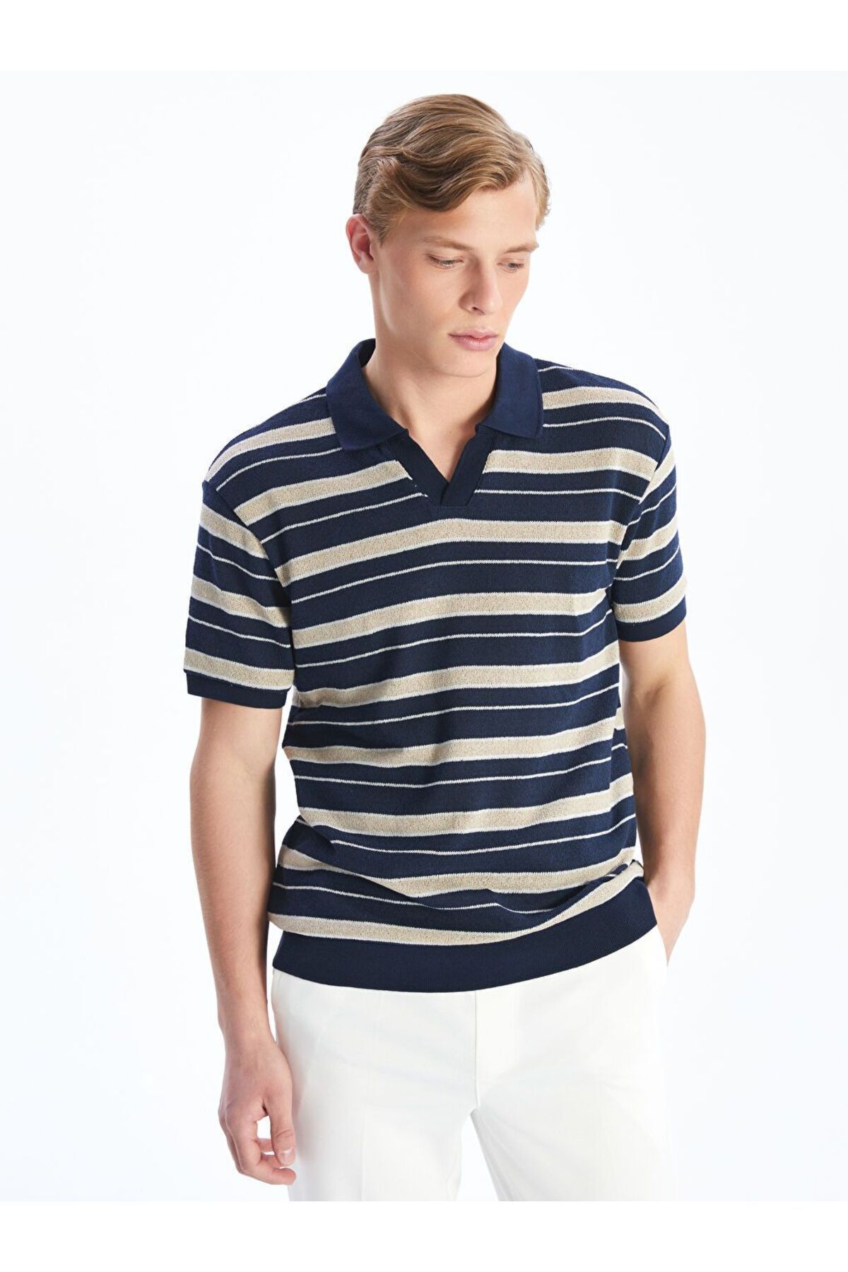 LC Waikiki LCW Vision Polo Yaka Çizgili Erkek Tişört