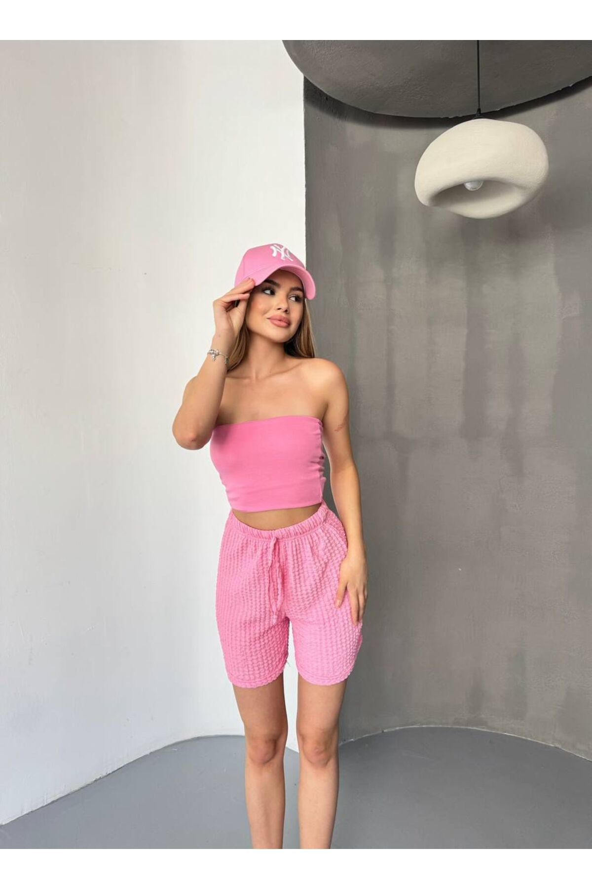 Love Womenx ÜTÜ İSTEMEYEN BUBBLE PEMBE ŞORT1