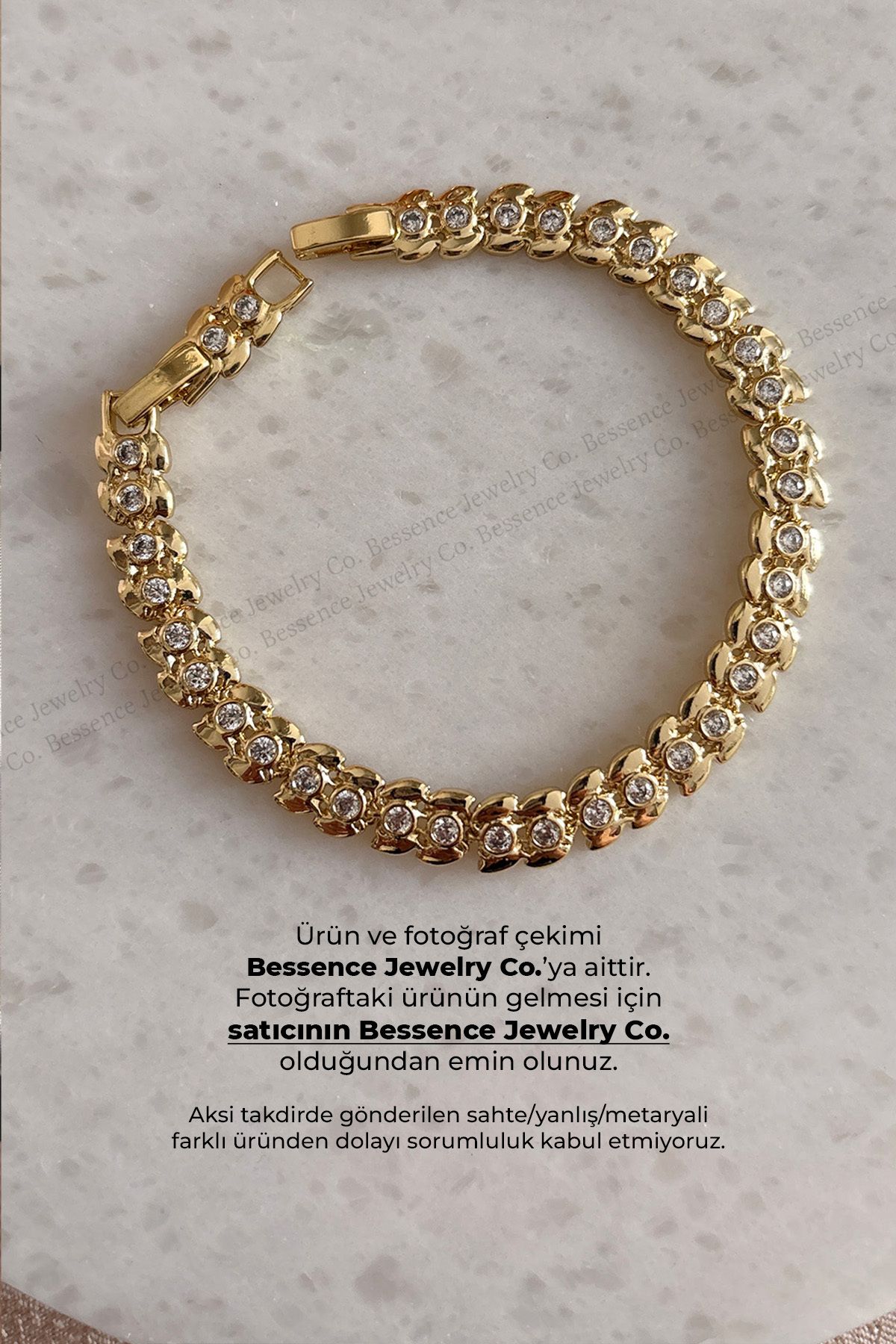 Bessence Jewelry Co Xuping Zirkon Taşlı Yuvarlak Sarmal Bileklik