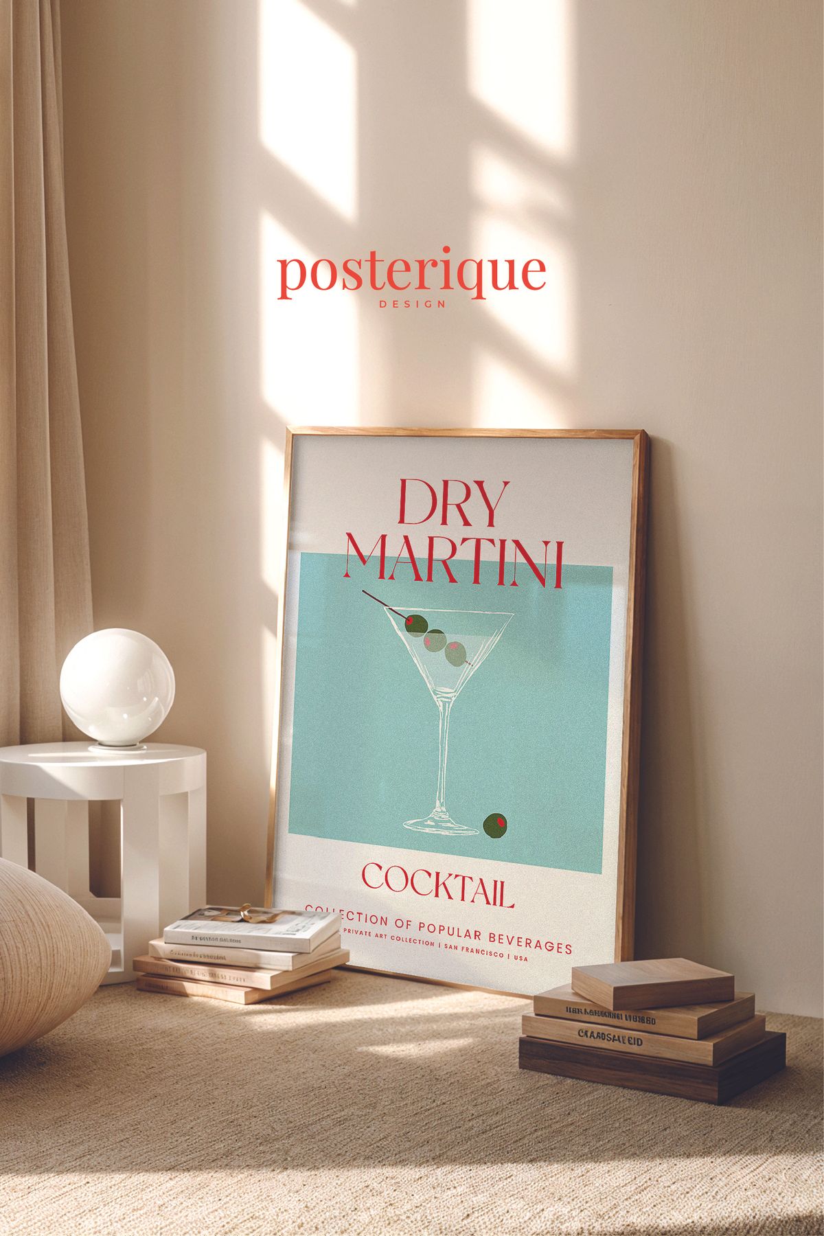 posterique Dry Martini Çerçevesiz Poster Çerçevesiz Tablo
