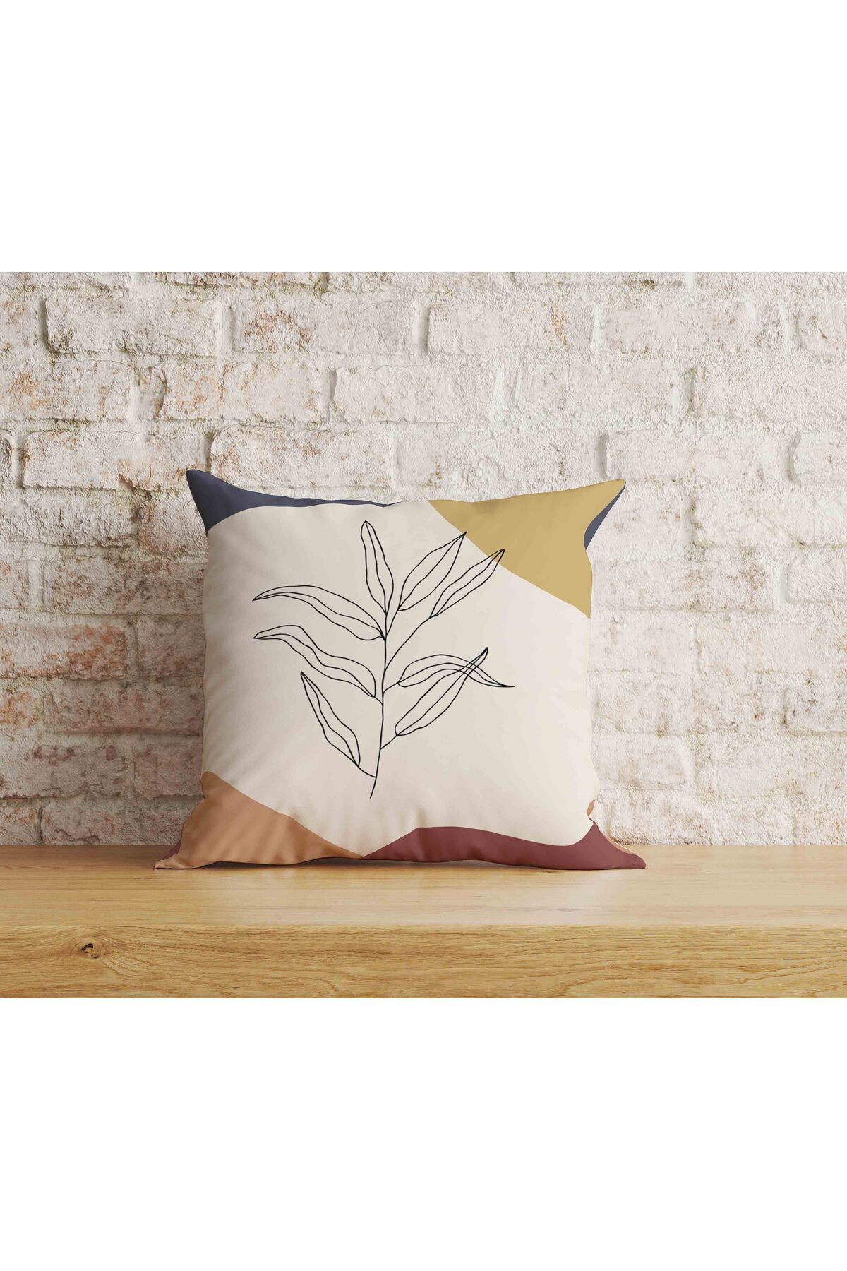decotias Soyut Desen , Çok Renkli , Çift Taraf Dijital Baskı , Kare Kırlent Kılıfı