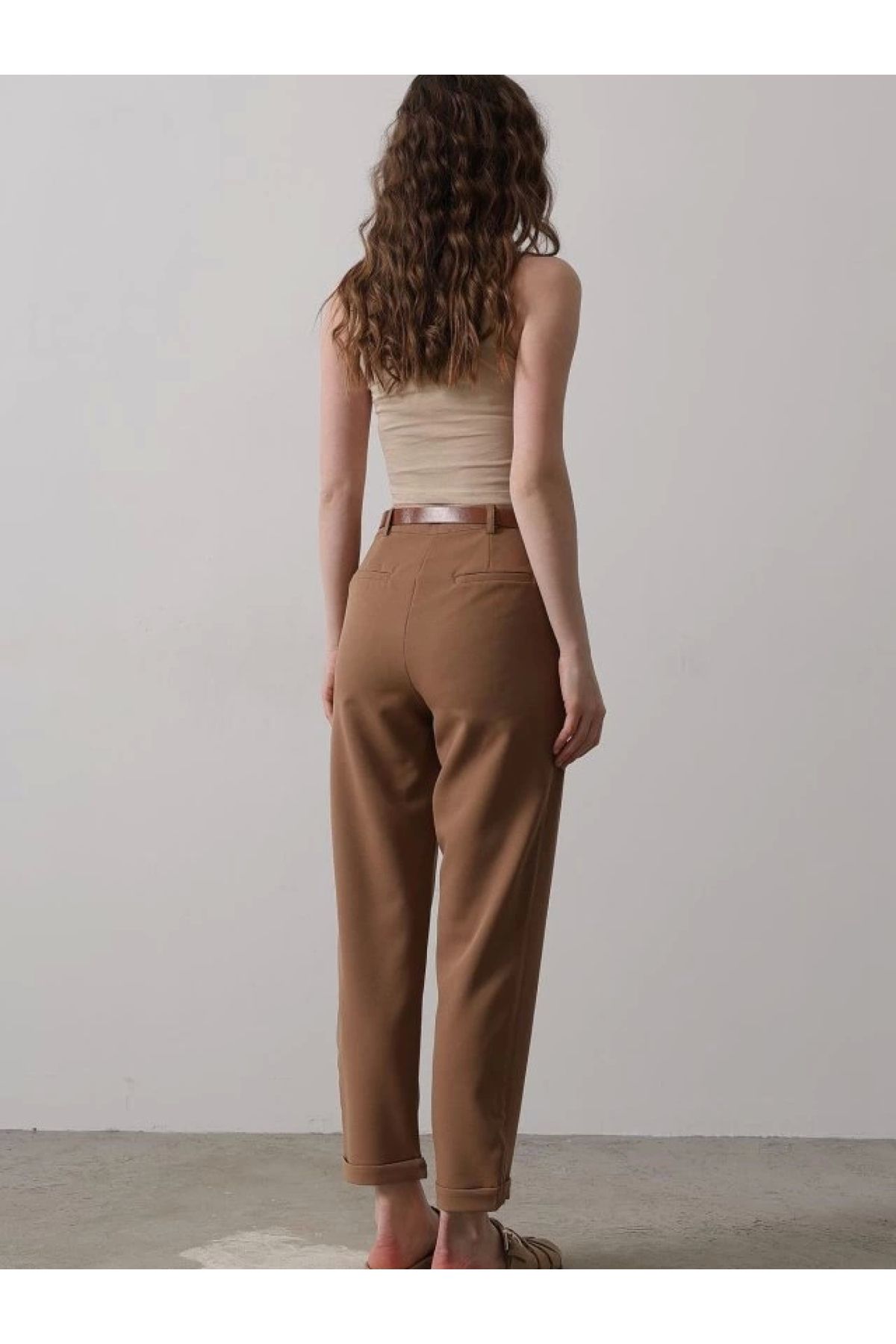 POLEXP Kemerli Havuç Pantolon - Trendy Ve Rahat Kadın Modası
