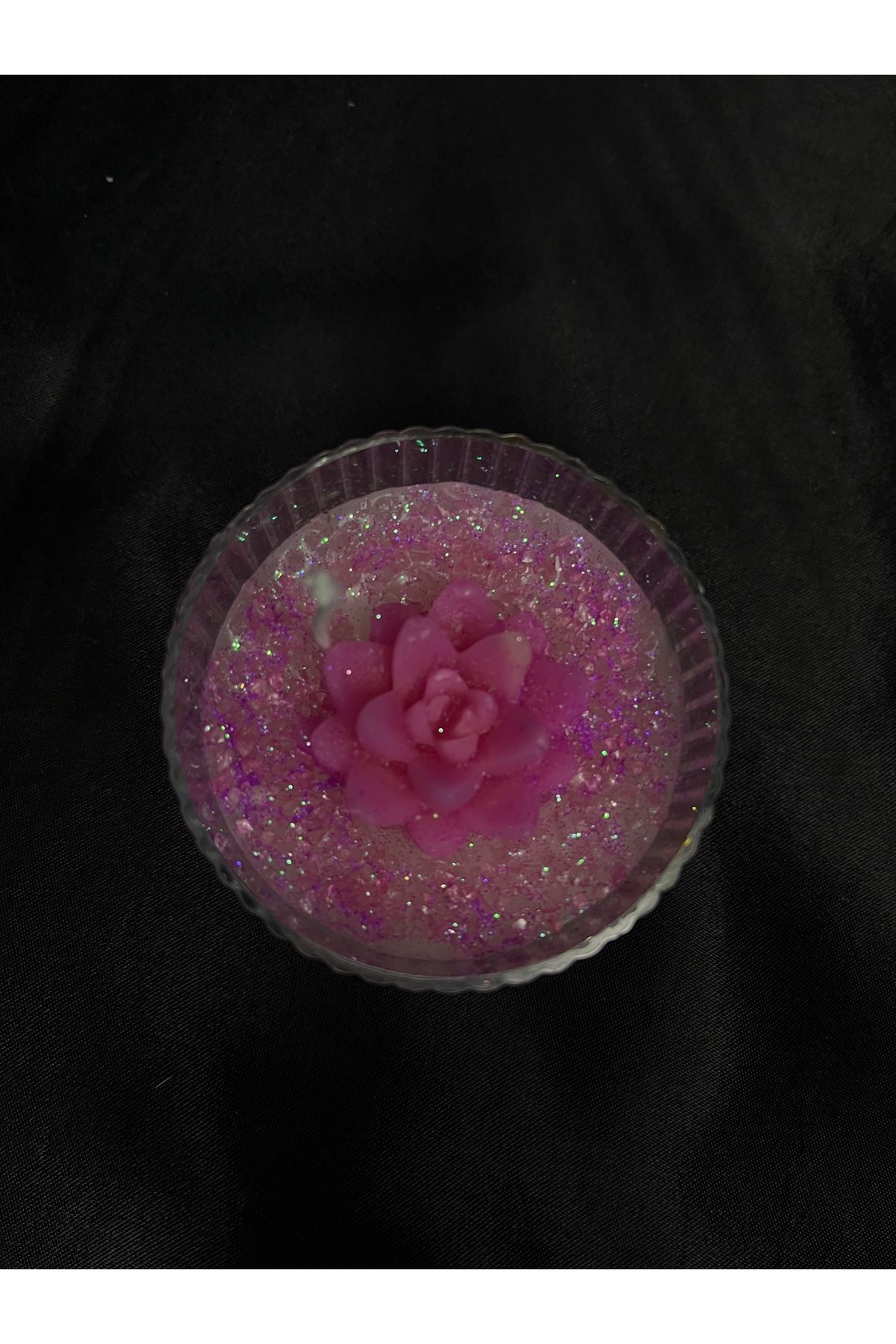 Nis Candle More Kutuda çiçek detaylı mum