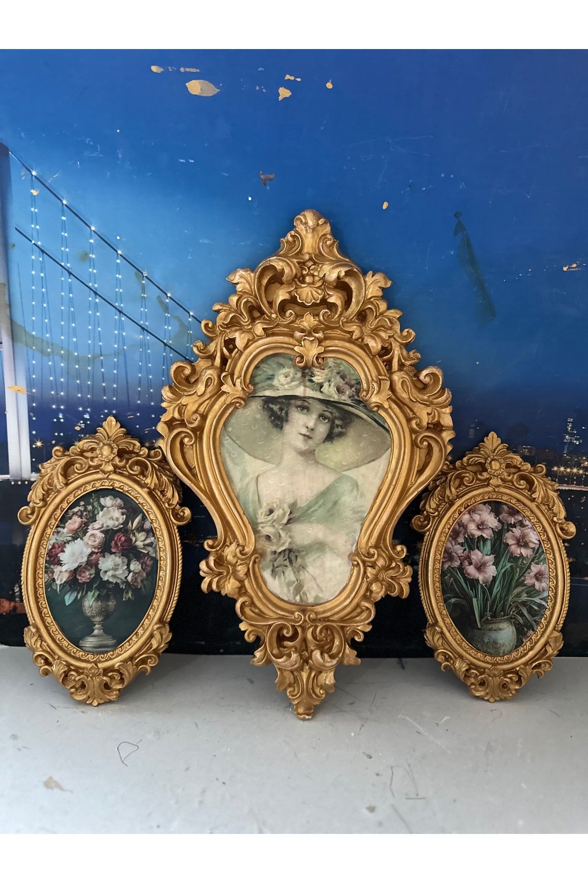 busraconcept Vintage tarzı tablo 3lü set