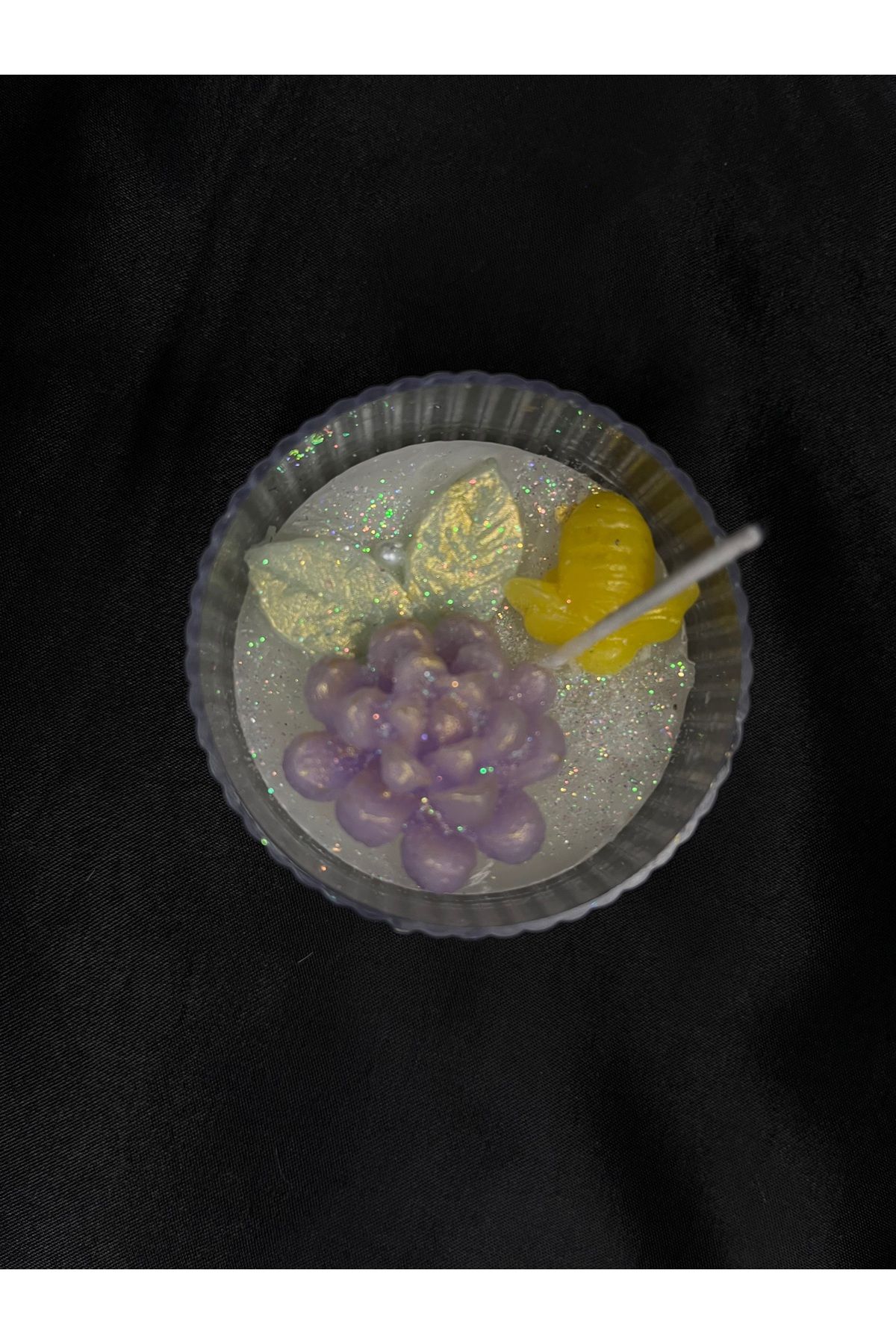 Nis Candle More Kutuda çiçek detaylı mum