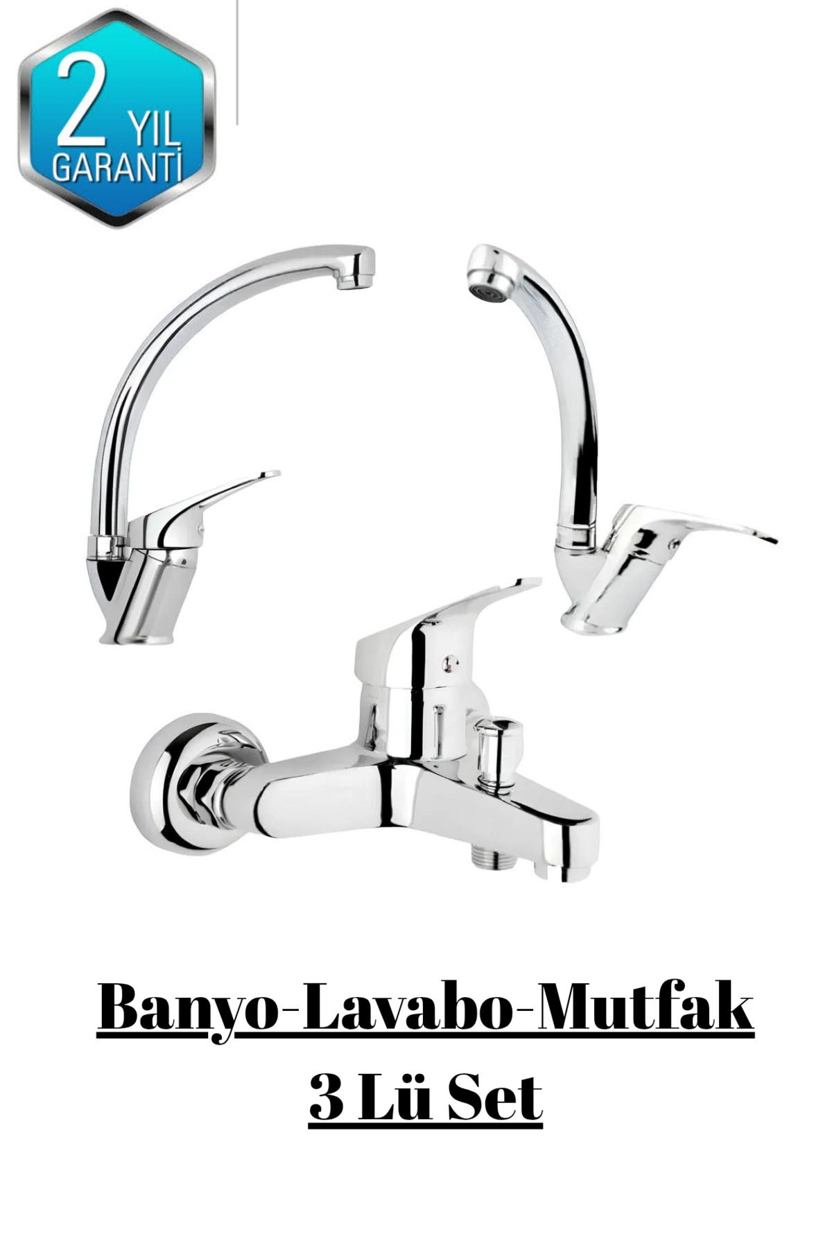 JustBS Süper Batarya Seti 3 Lü Kuğu Lavabo Kuğu Mutfak Ve Banyo Bataryası
