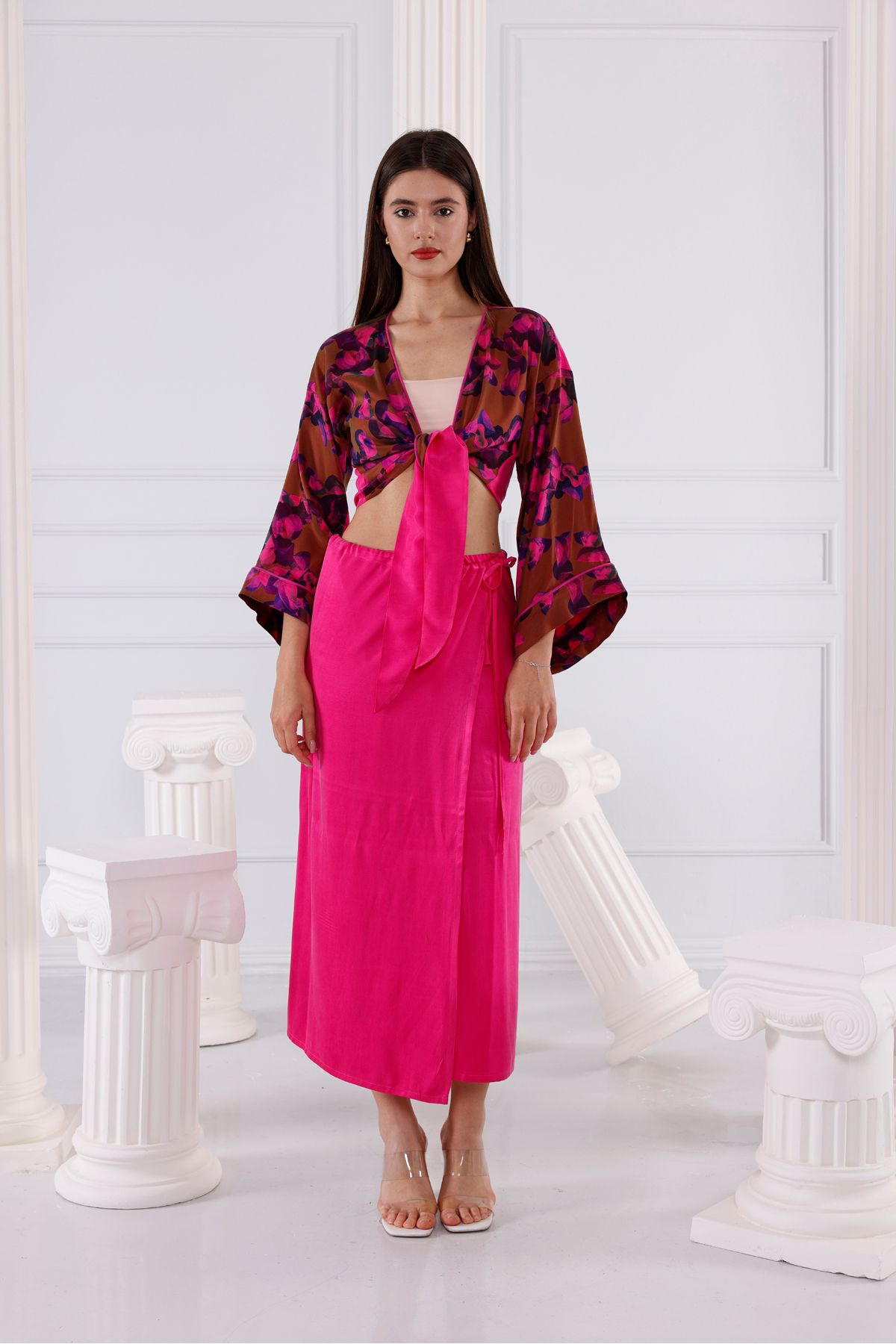 Trend Studio Tina Vegan İpek CUPRO Cropped