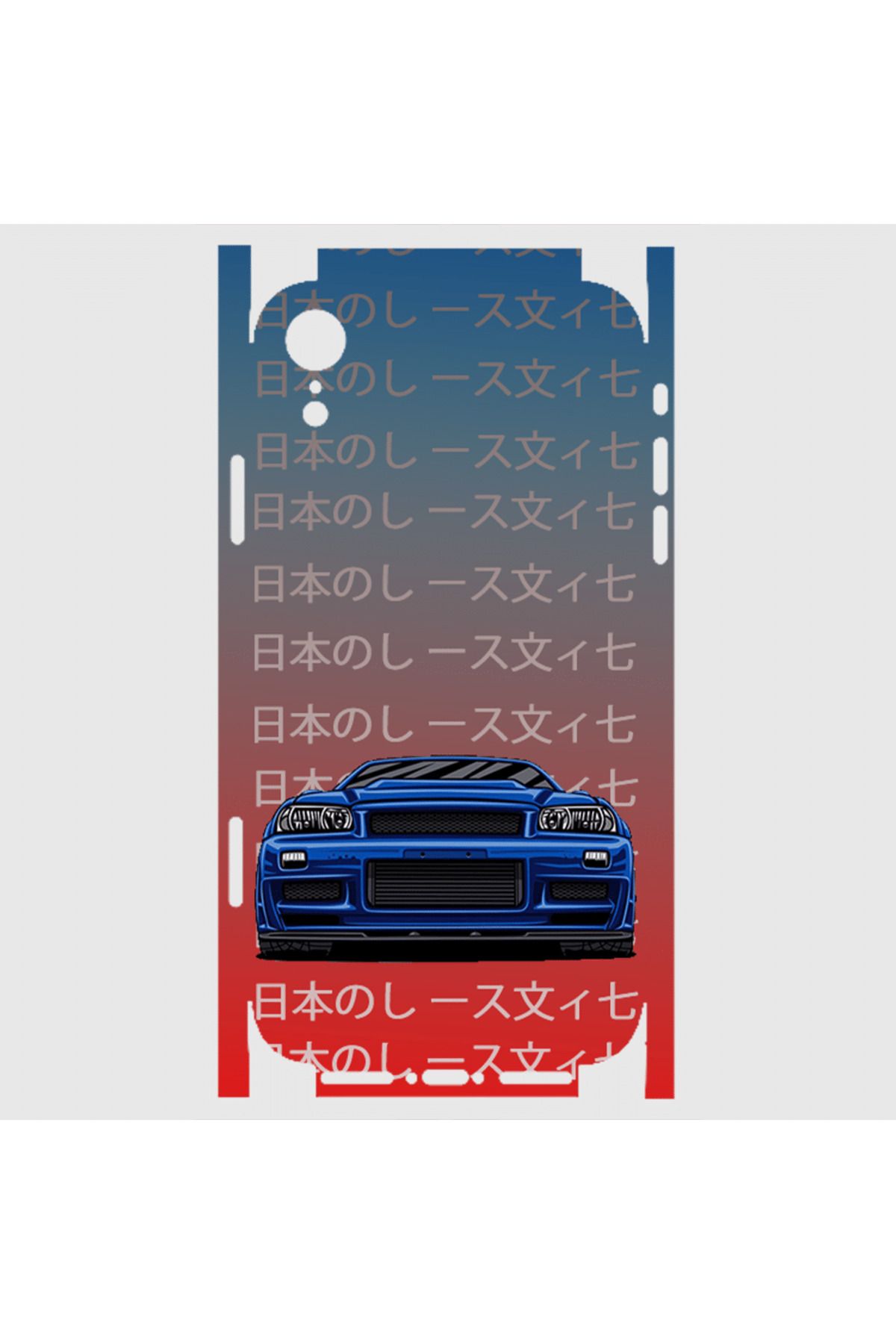 Royaleks iPhone Xr uyumlu Telefon Kaplama - Skyline R34 JDM 2