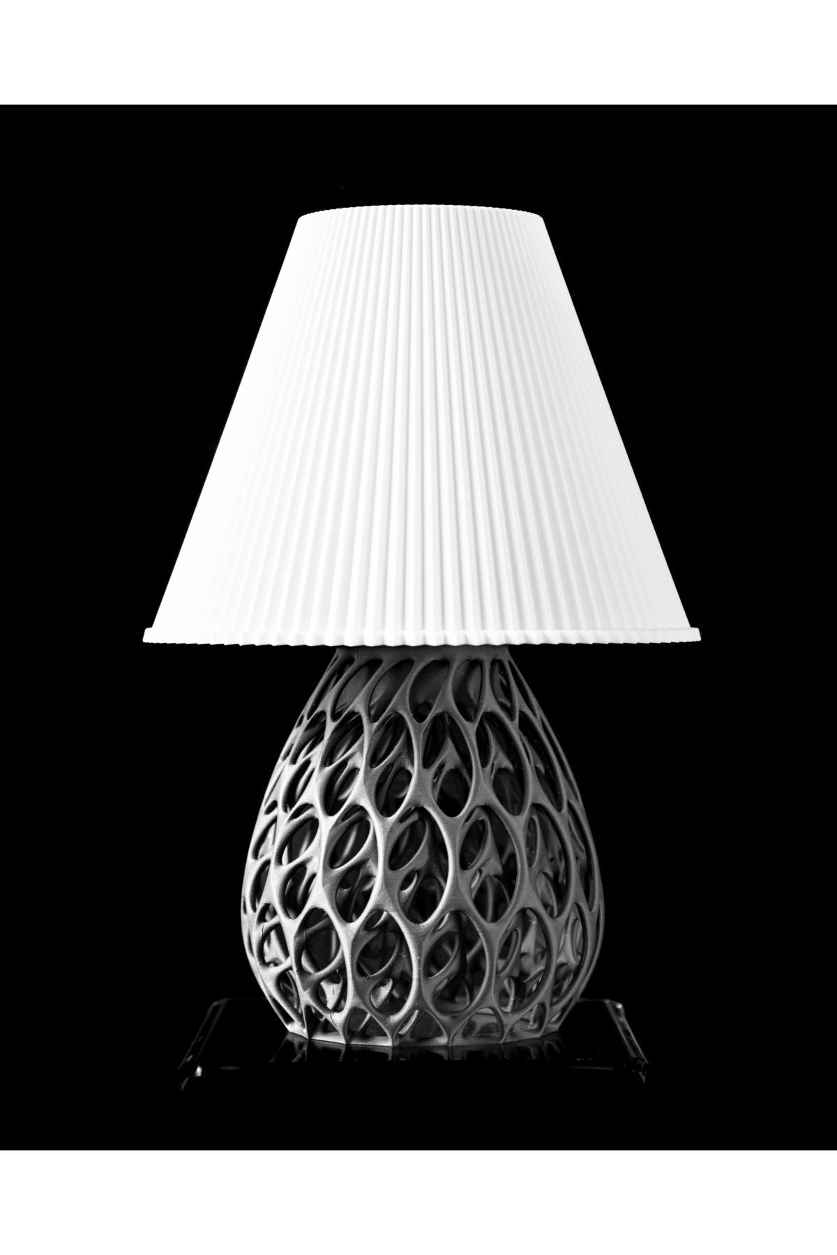 SerenityHaven Futuristik Siyah Masa Lambası,Ofis Masa Dekoru 20 Cm,Kablolu Masa Lambası