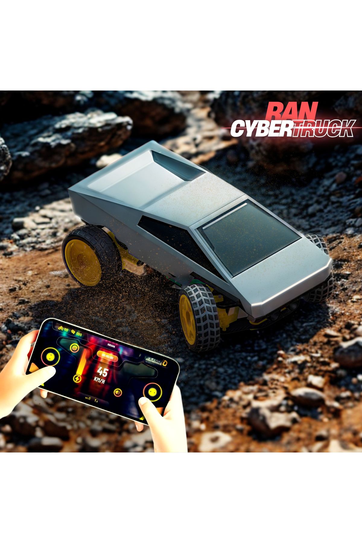 RanProjects CYBERTRUCK: Kodlanabilir Bluetooth'lu Yeni Nesil Eğitici Eğlenceli Kendin Yap Araba