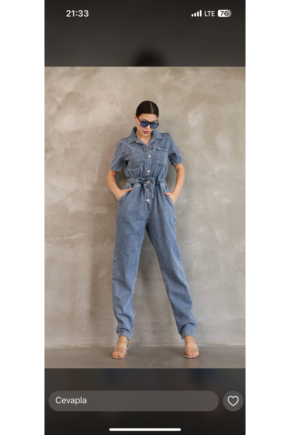Desingadd Mavi Denim Tulum