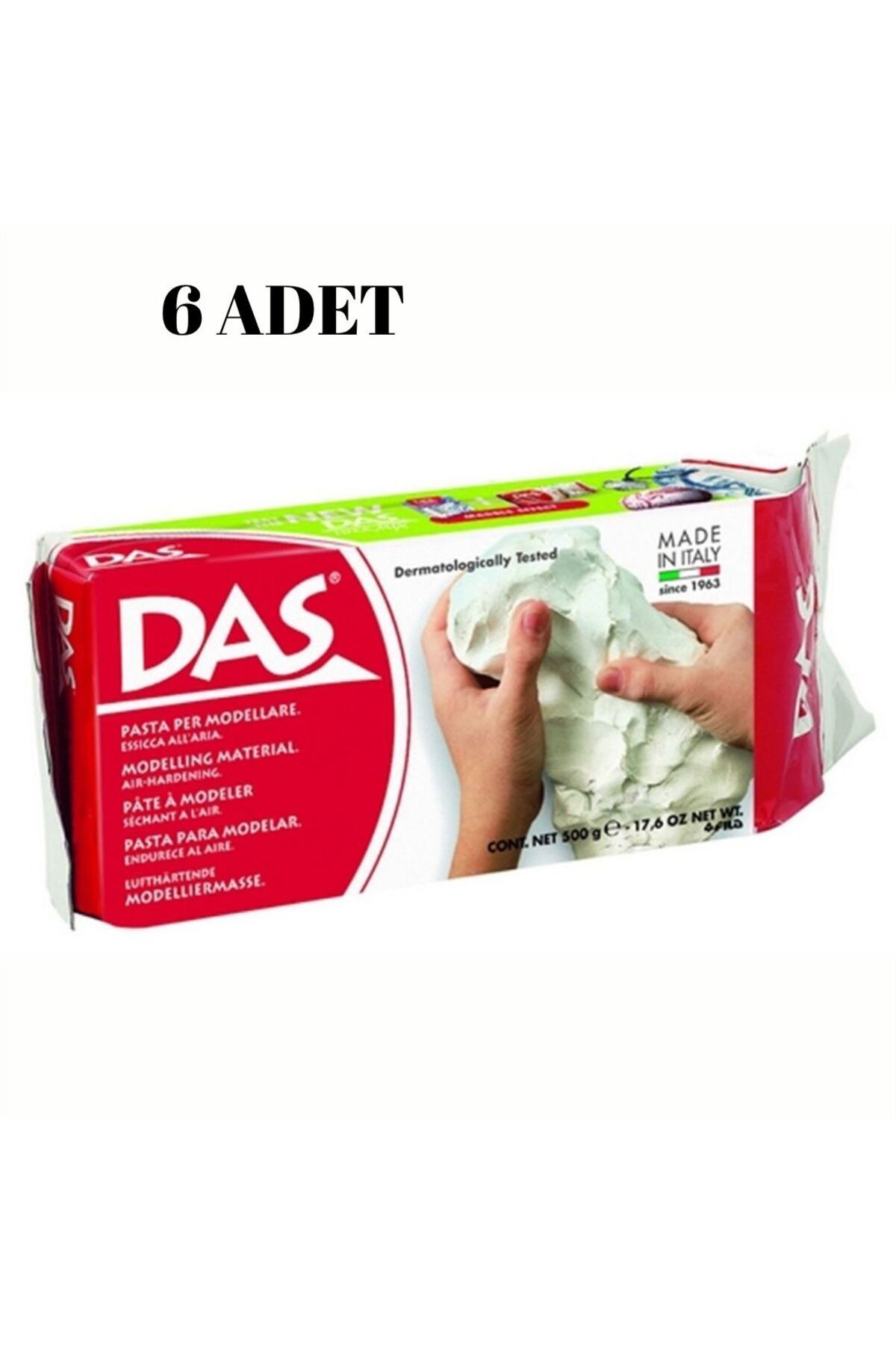 Das SERAMİK HAMURU 500 GR BEYAZ KİL X 6 ADET