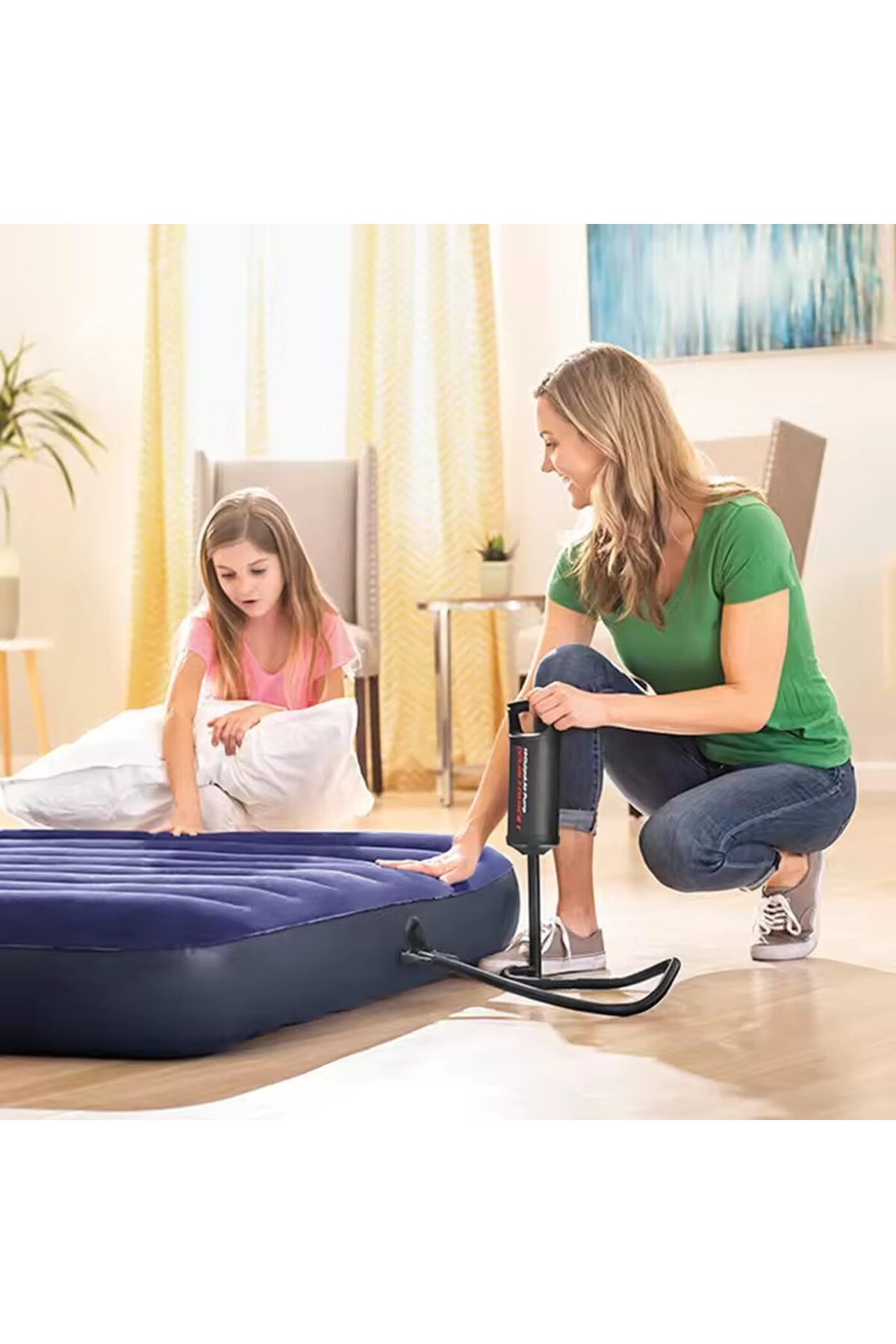 MAİN SHOP Intex Manuel 29 Cm Kutulu Pompa Havuz ve Simit Şişirme Pompası -Şişme Bot ve Yatak Pompası M-68612