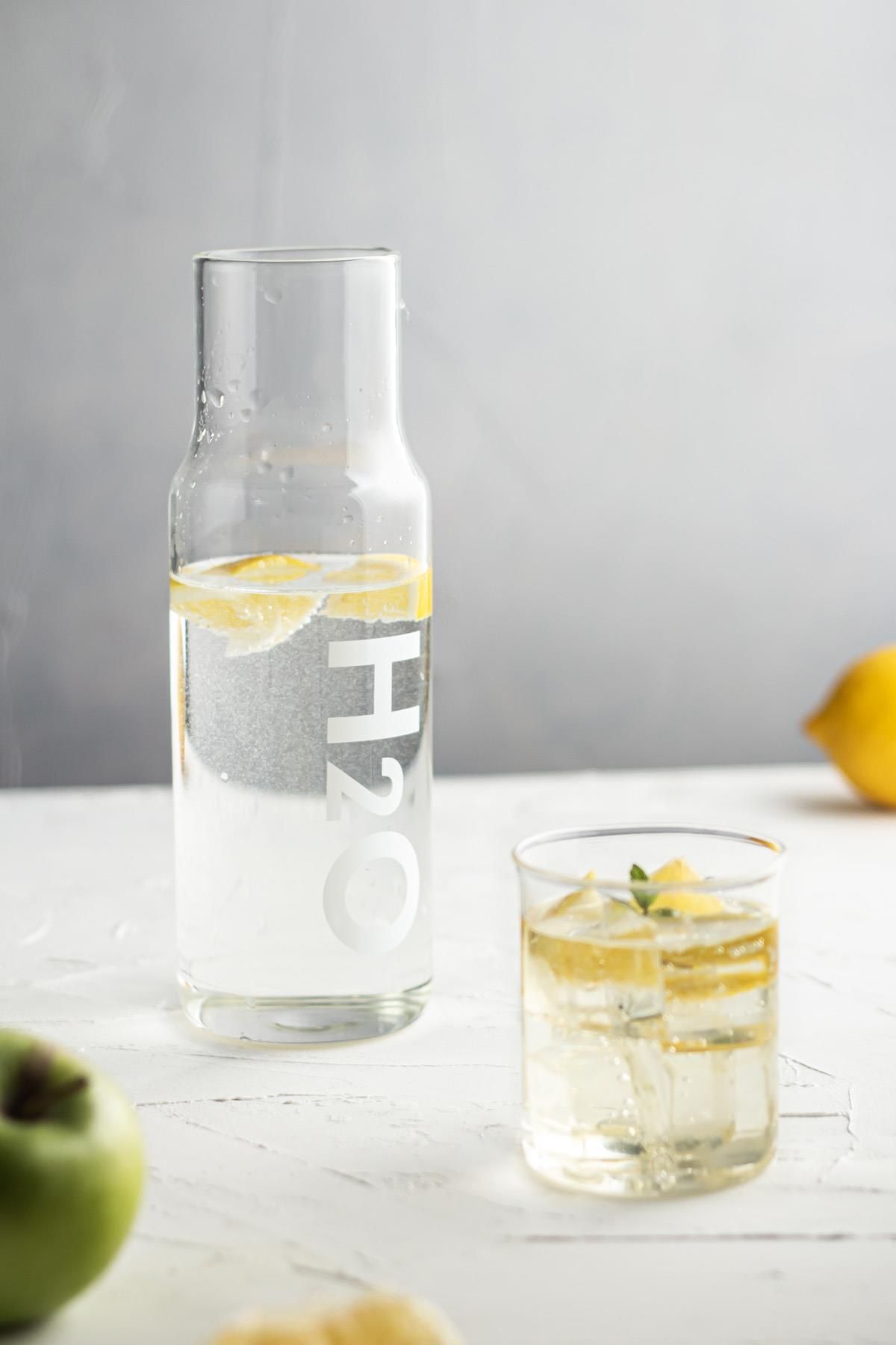 Avantaj Kapıda ® Borosilikat Cam Beyaz Başucu Sürahisi & Cam Sürahi * 600 ml