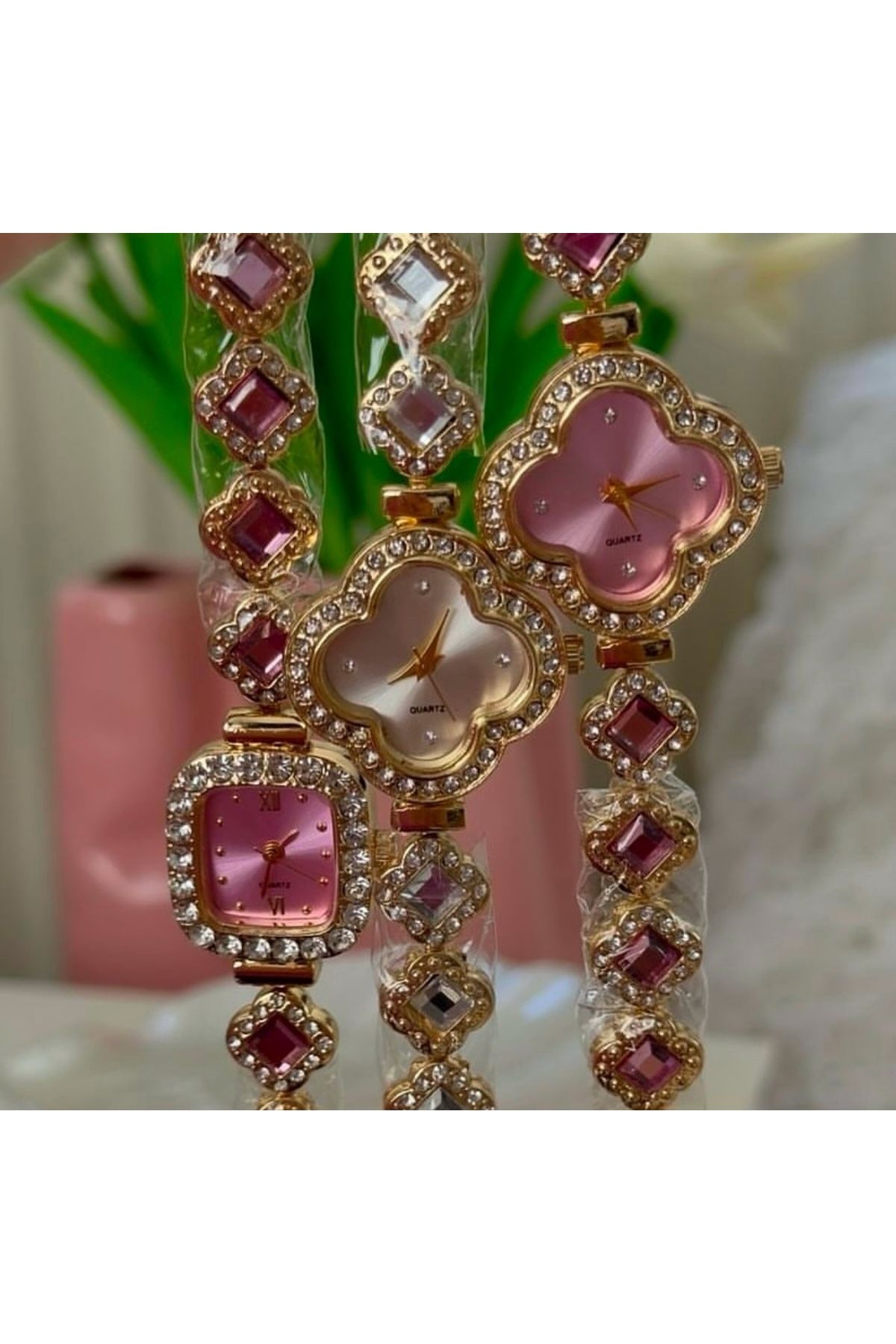 Omelya Store Çelik Vintage Yonca Saat