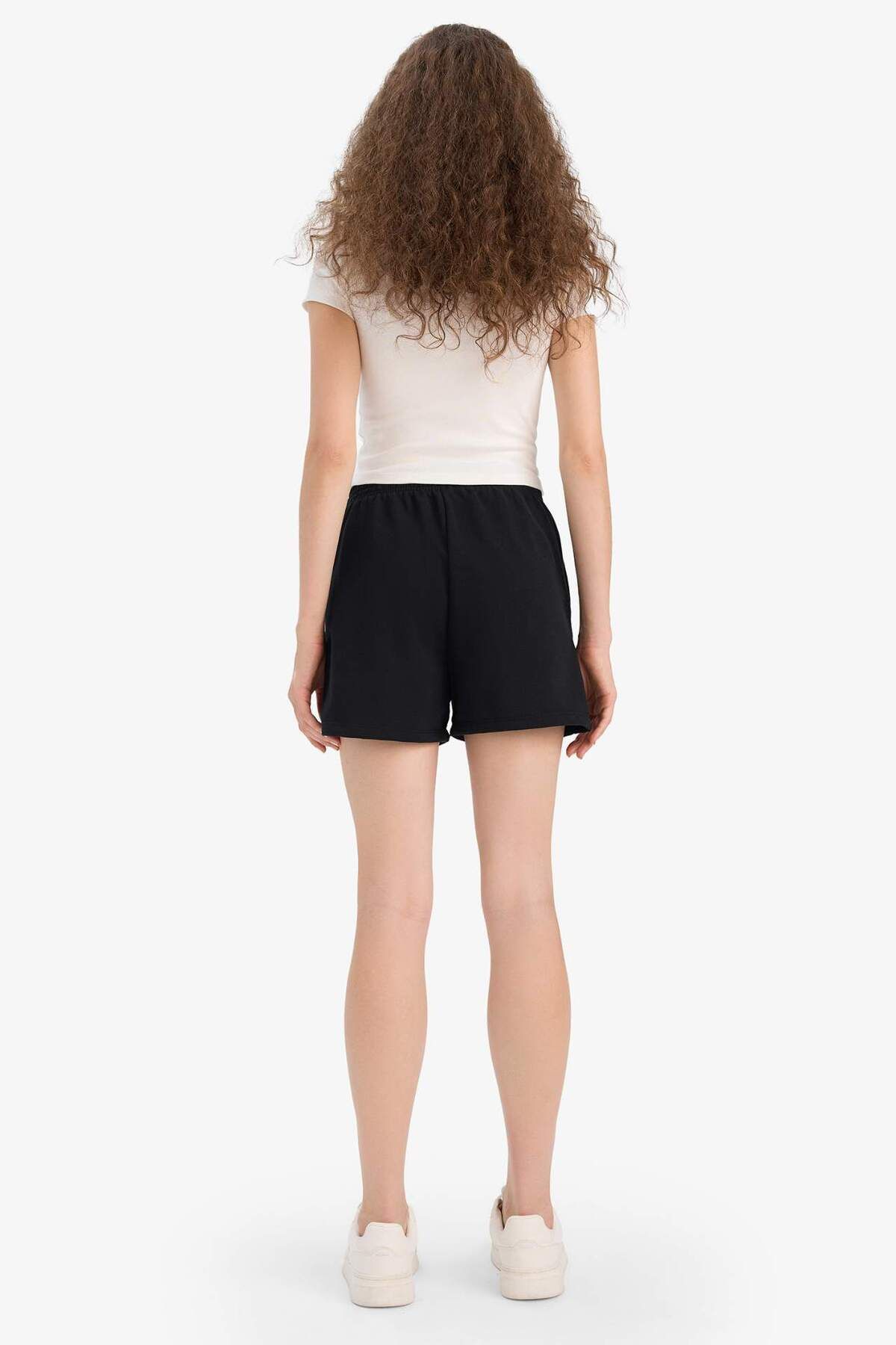 DeFacto-Regular Fit Elastic Waist Basic Plain Shorts F6803Ax25Hs 6