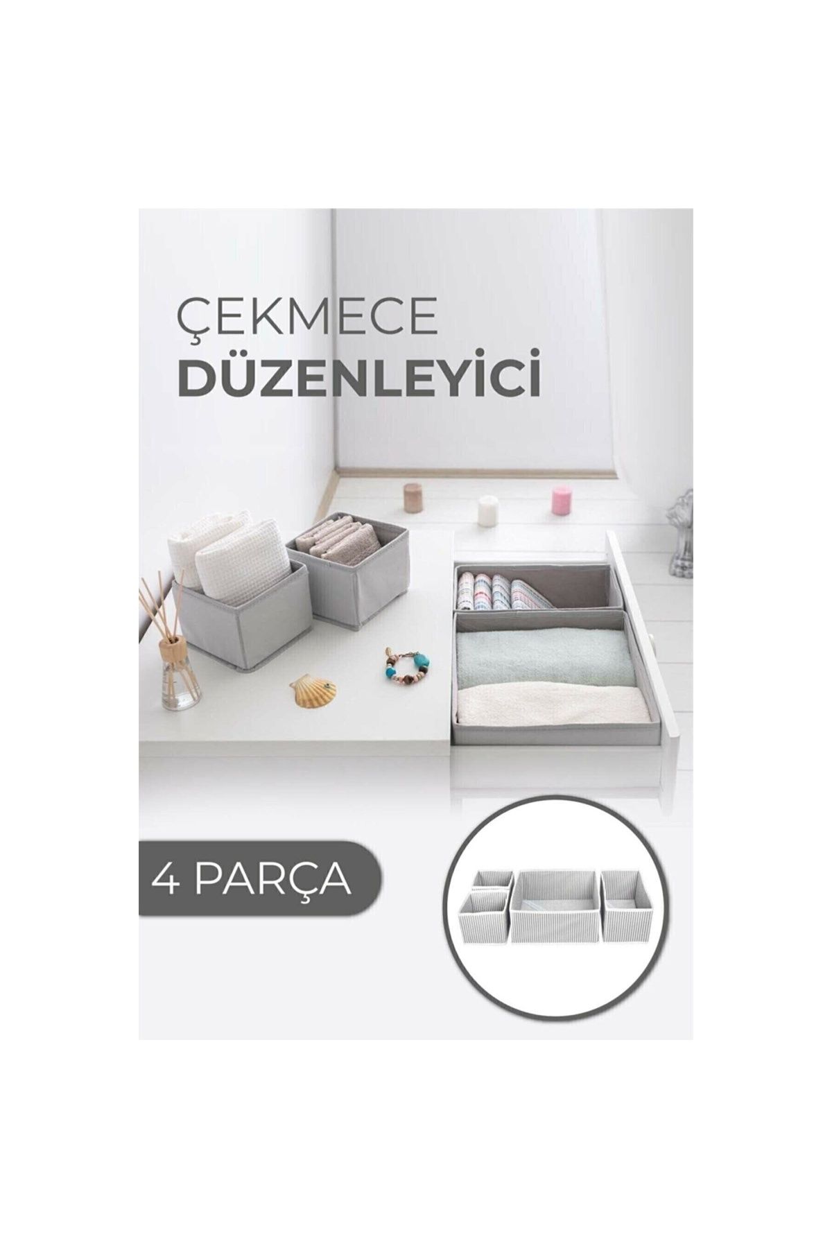 Findit Çekmece Düzenleme Kutu Seti Organizer 4lü Set (2818)