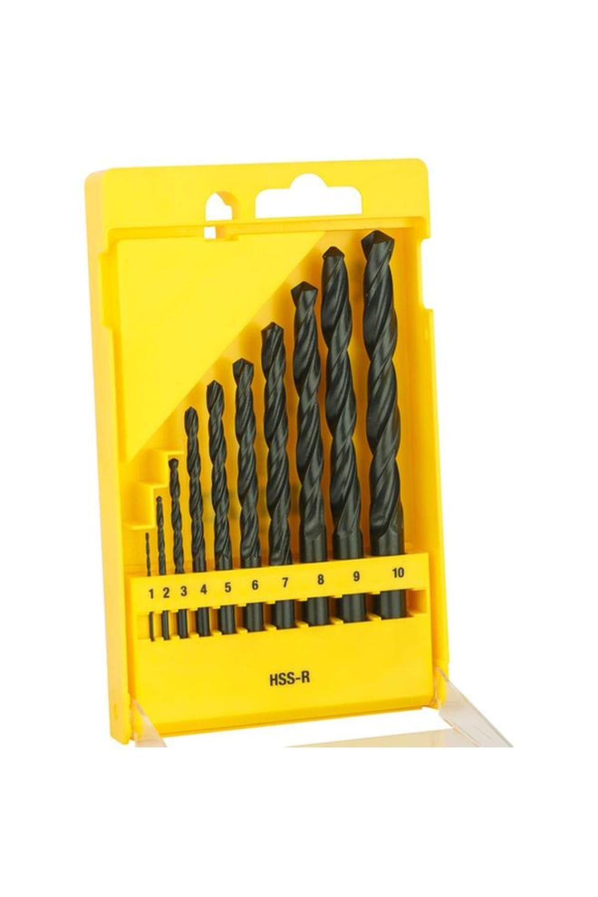 Generic-DEWALT 10-Piece HSS-R Metal Drill Bit Set with Case Black DT5911-QZ 3