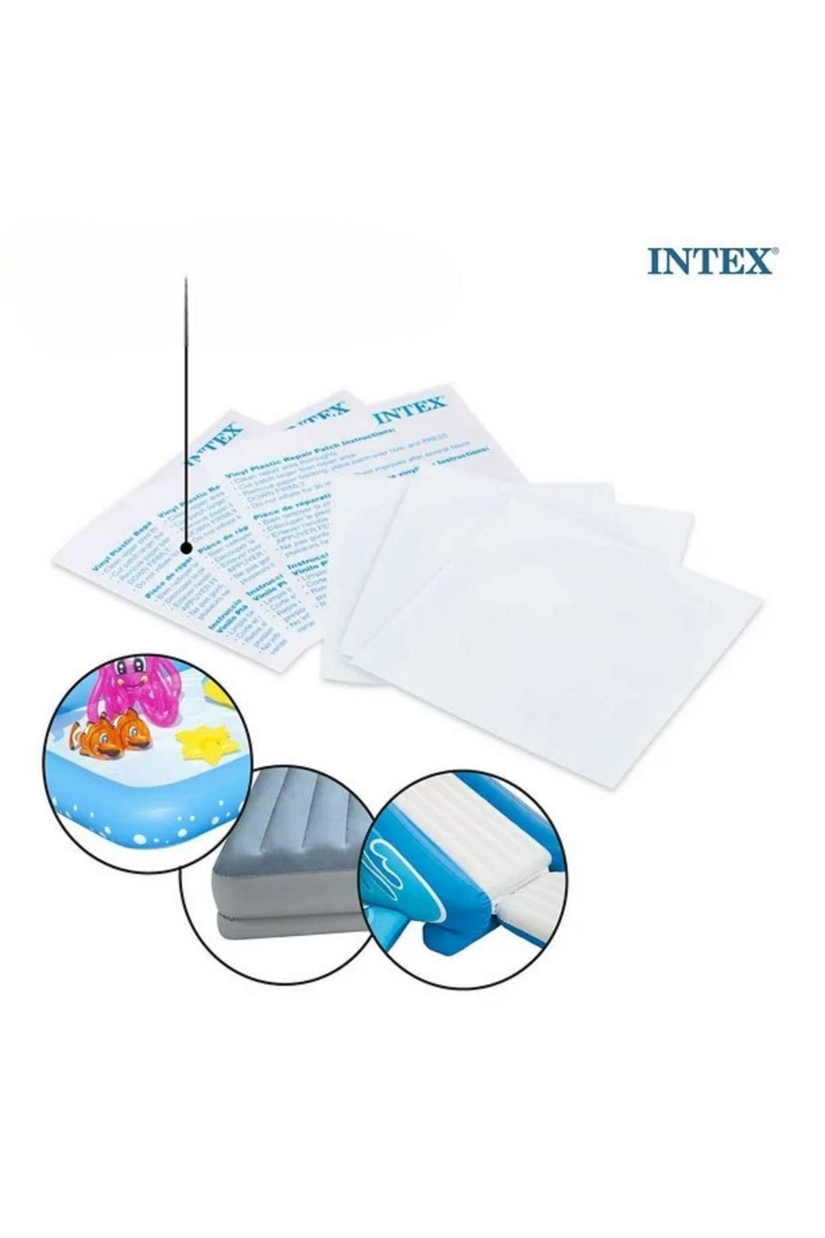 MAİN SHOP Intex 12'li Paket Onarım Kiti Havuz, Yatak ,Bot Tamir Onarım Yaması M-59631