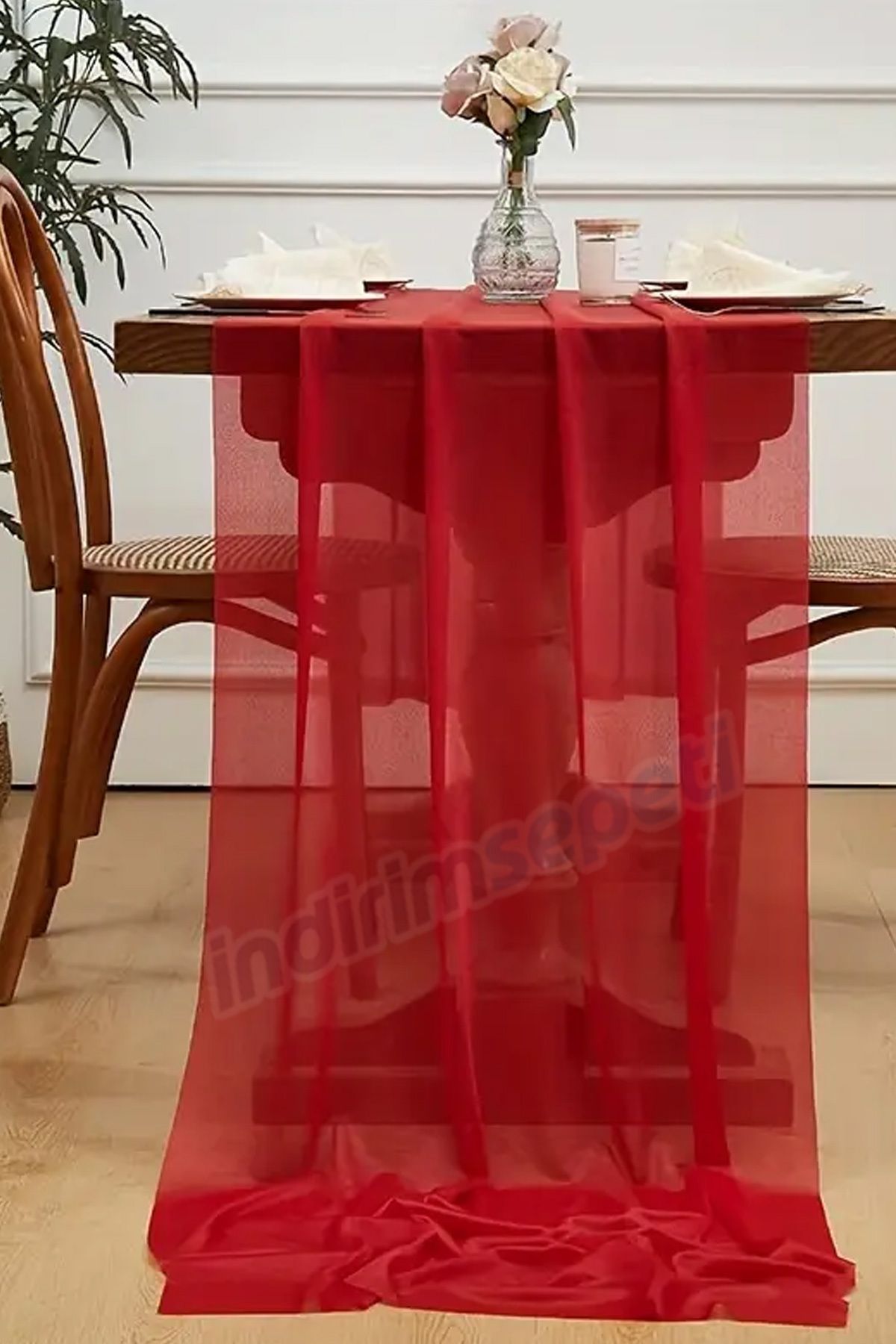 michaeller Şifon Düğün Nişan Gelin Sevgililer Günü Süsle Bohça Çeyiz Konvoy Kapı Hediye Süsü 28x148cm