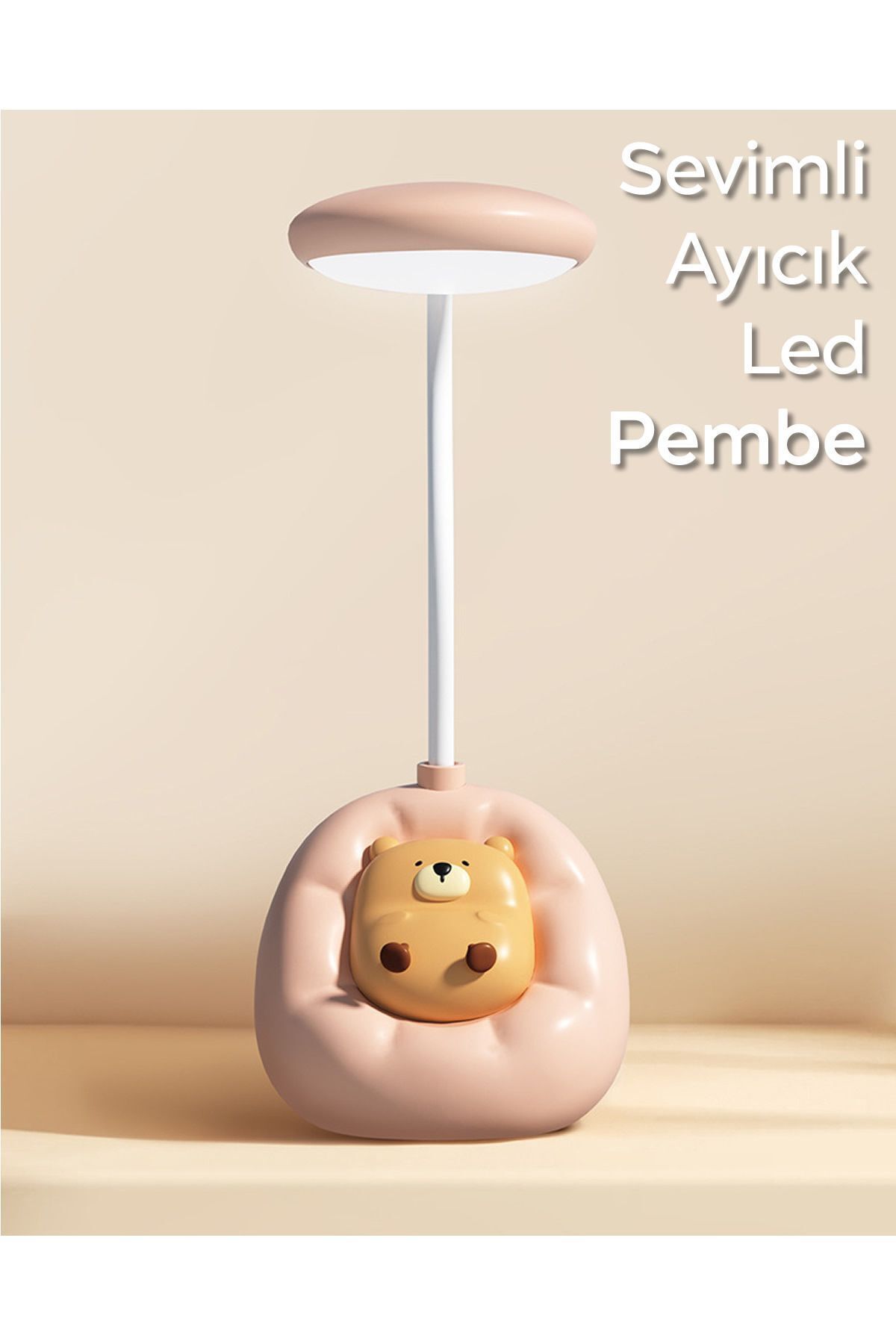 SerenityHaven Sevimli Uyuyan Ayıcık Masaüstü Led Lamba Hediyelik Kitap Okuma Gece Lambası Baş Ucu
