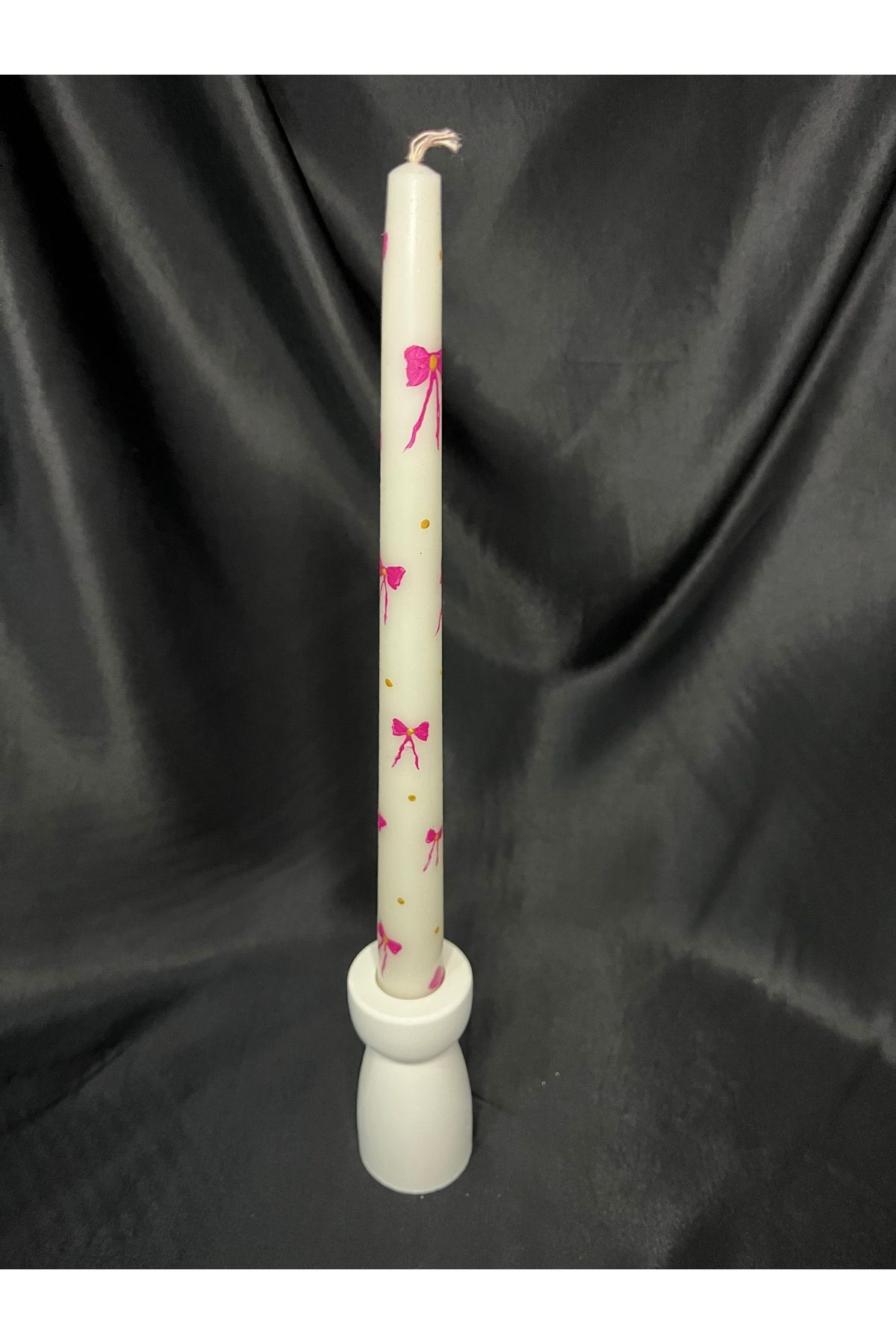 Nis Candle More Fiyonk desenli şamdan mum