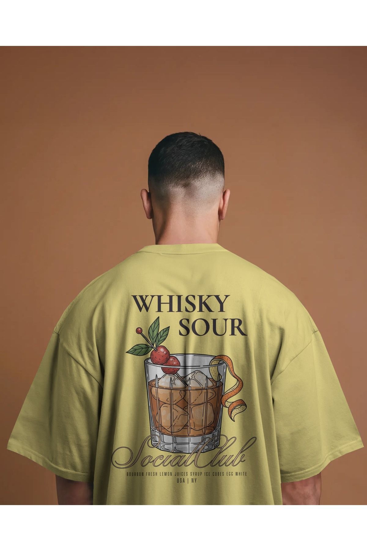 Etiole Studio Whisky Sour - Oversize Tişört | Unisex Tişört | Rahat Kesim