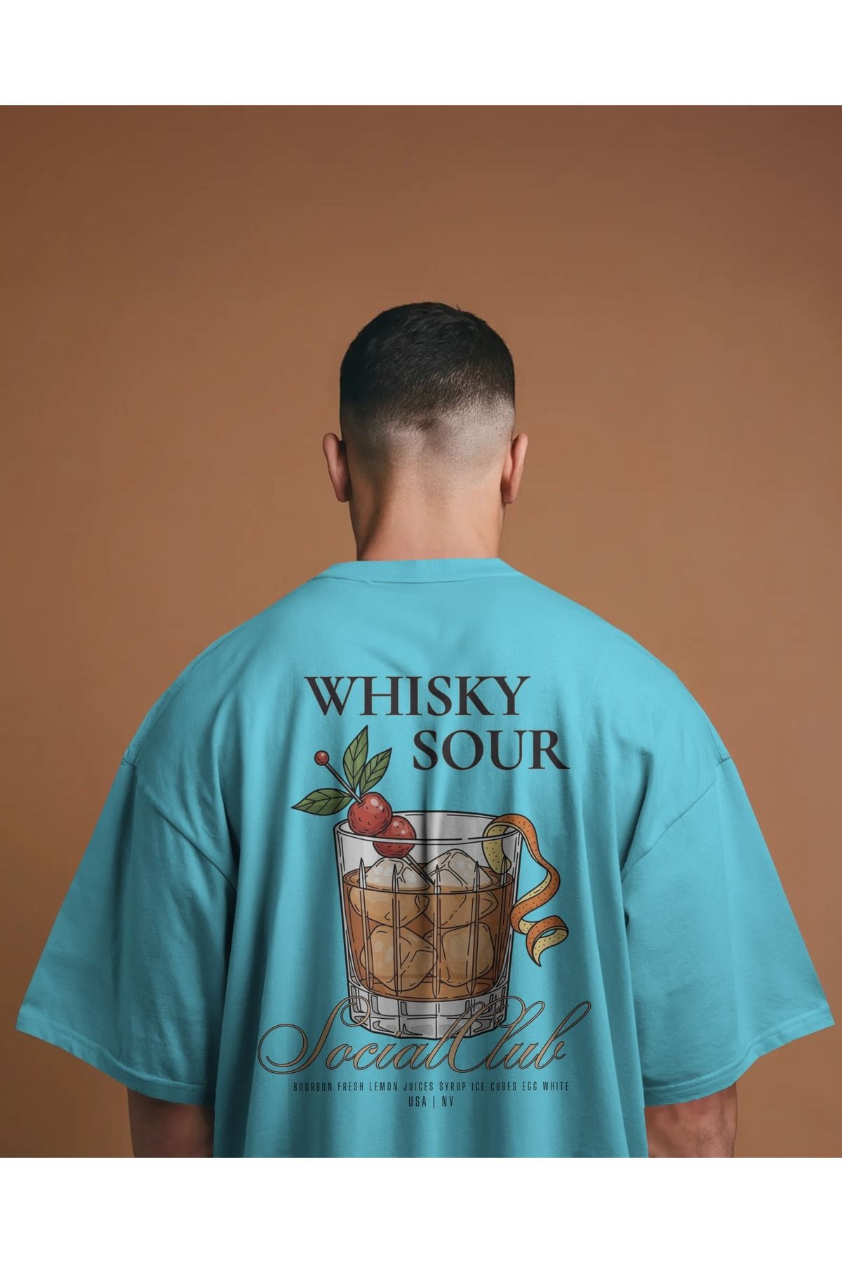 Etiole Studio Whisky Sour - Oversize Tişört | Unisex Tişört | Rahat Kesim
