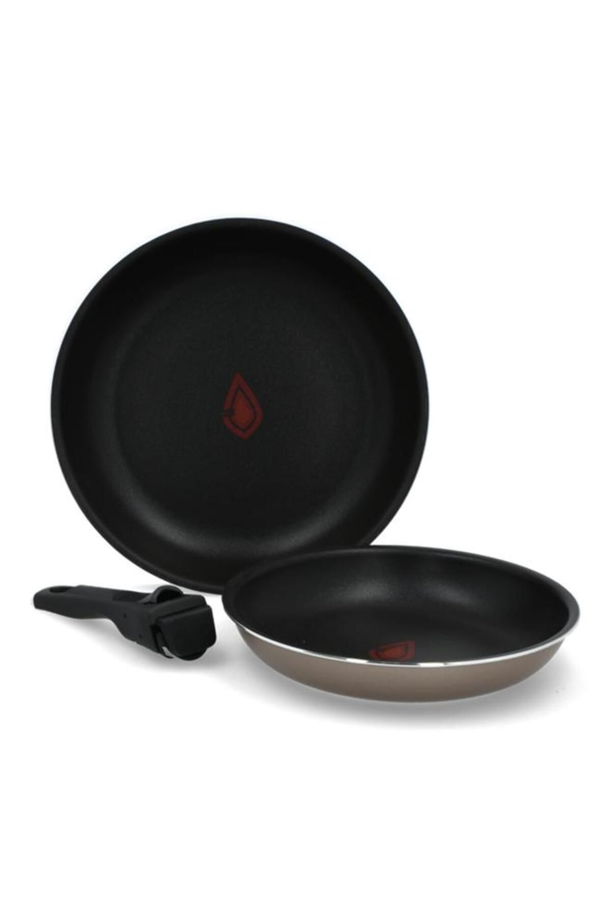 Generic-BERGNER 2-Piece Durable Frying Pan Set with Removable Handle Black and Grey BG-34800 3