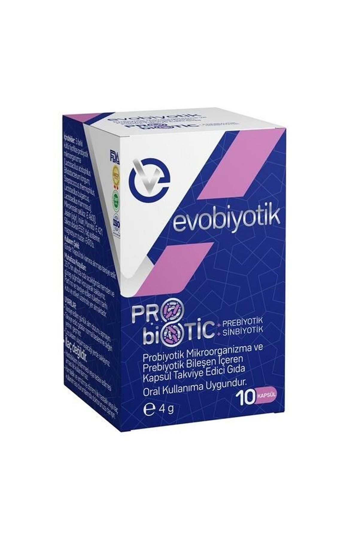 EVOPHARMA Evobiyotik Probiyotik Mikroorganizma Ve Prebiyotik İçeren 10 Kapsül