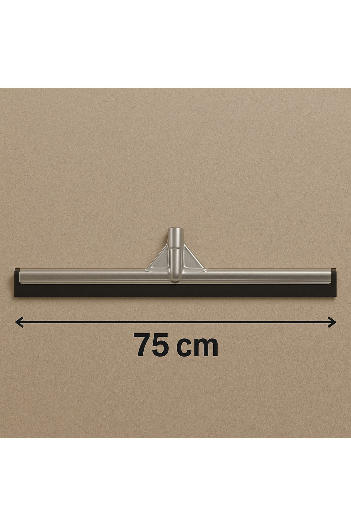 Metler 1.nci Sınıf Metal Çekpas 75 cm | Zemin Cam Temizlik Aparatı | Paslanmaz Ergonomik Başlık (Sapsız)