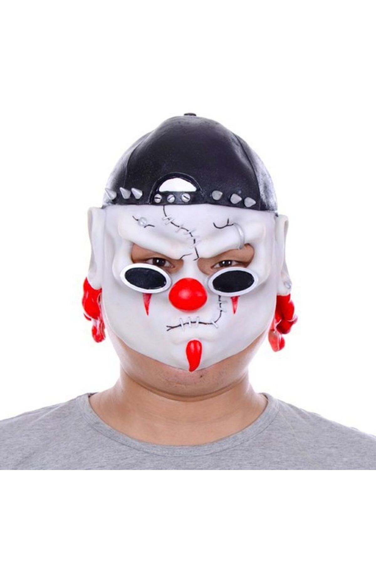 Skygo Lateks Şapkalı Gözlüklü Beyaz Maske