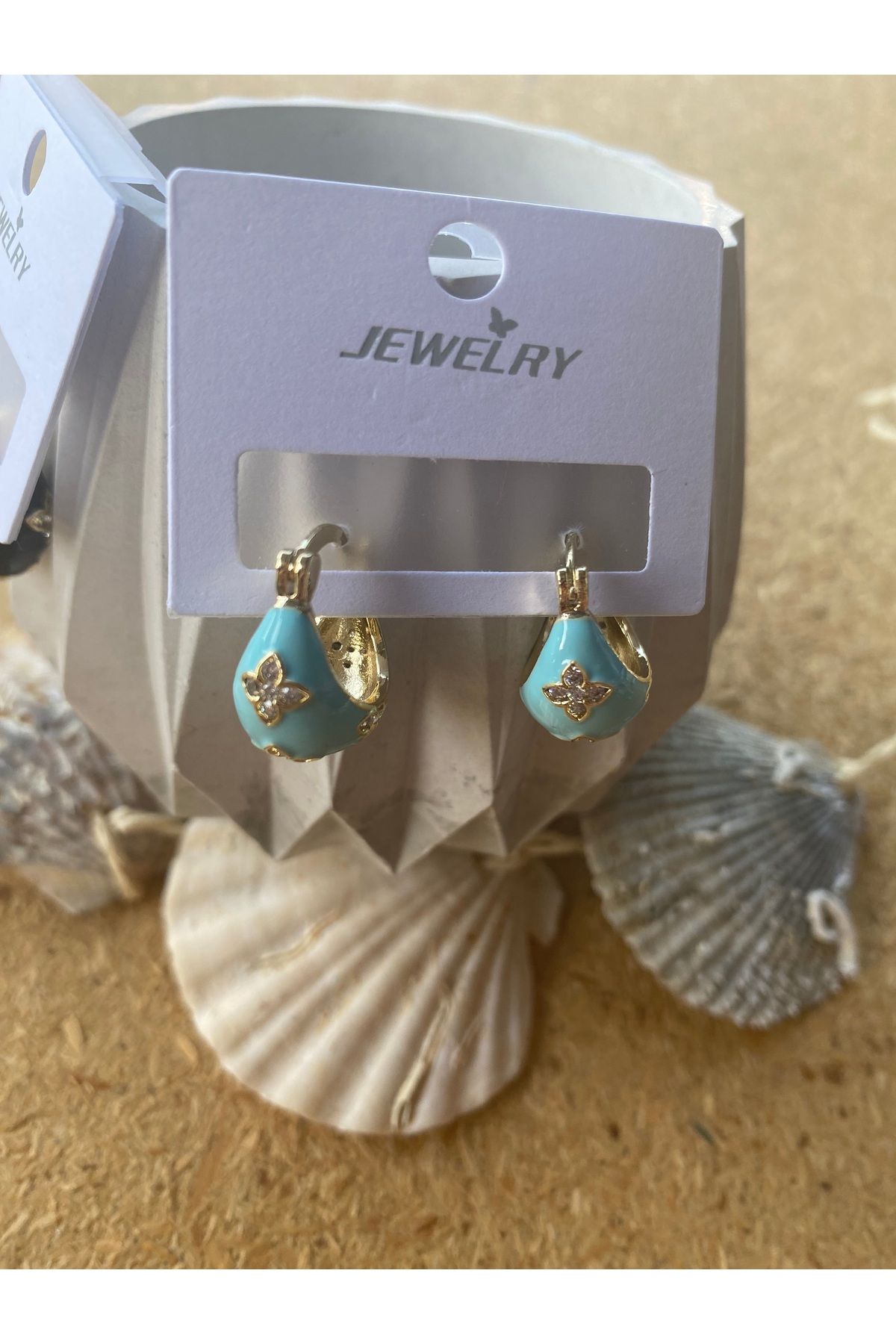 SRNY JEWELRY Işıltılı Taşlı Küpe