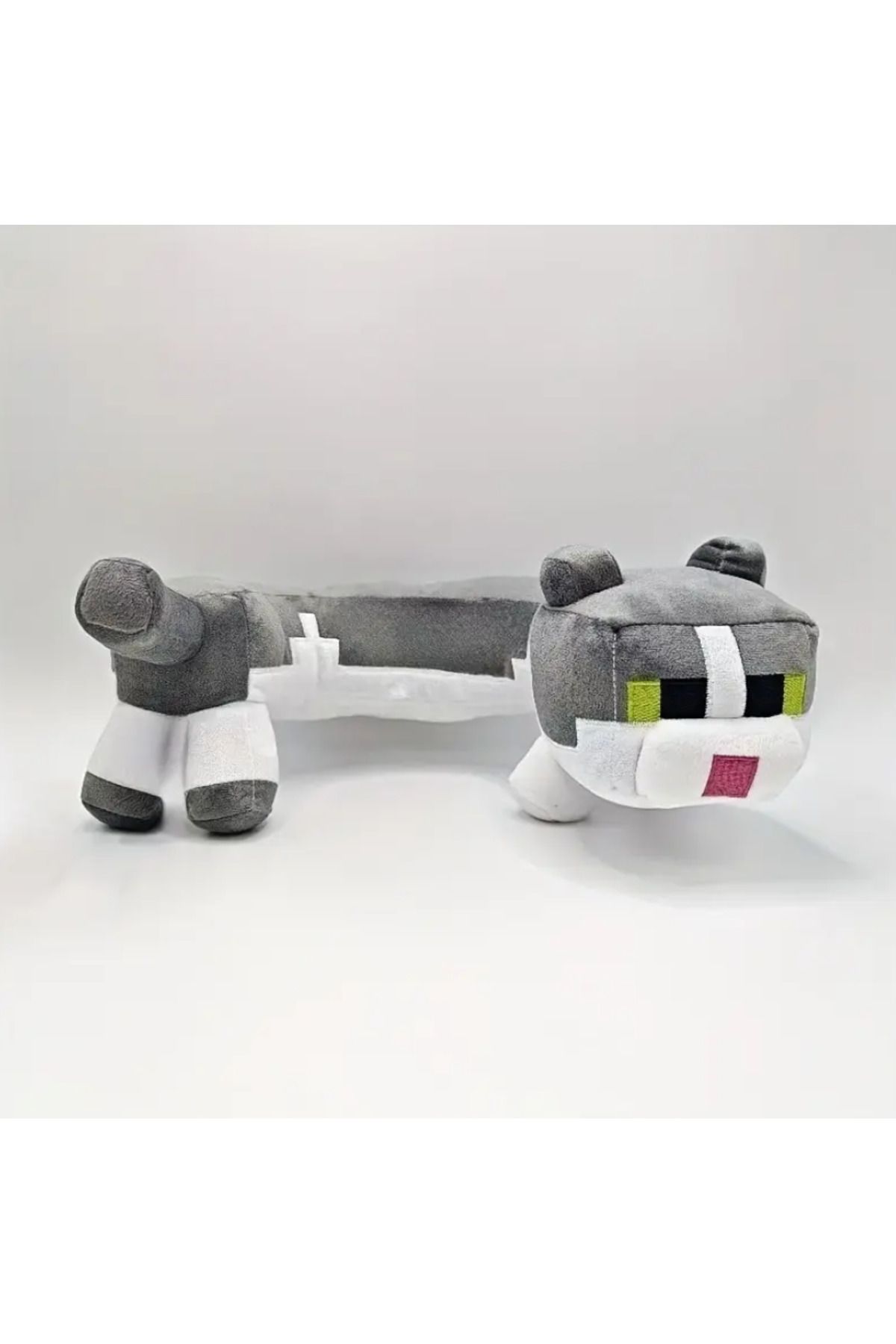Butic Minecraft Kedi U Şekilli Peluş Boyun Yastığı Peluş Tatlı Kedi Minecraft Pixel Hediyelik 31CM