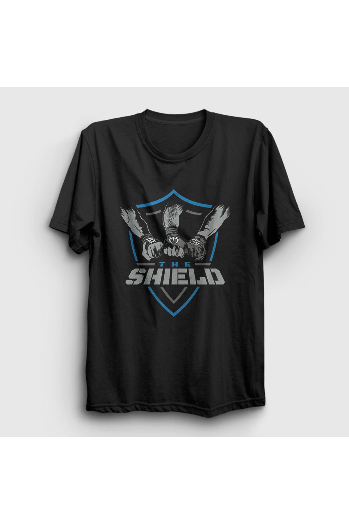 Presmono Unisex Siyah The Shield Wwe Güreş T-Shirt 551770tt