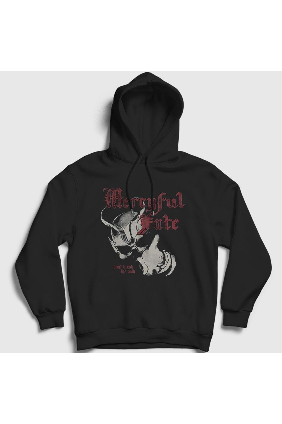 Presmono Unisex Siyah Oath Mercyful Fate Kapüşonlu Sweatshirt 550670tt