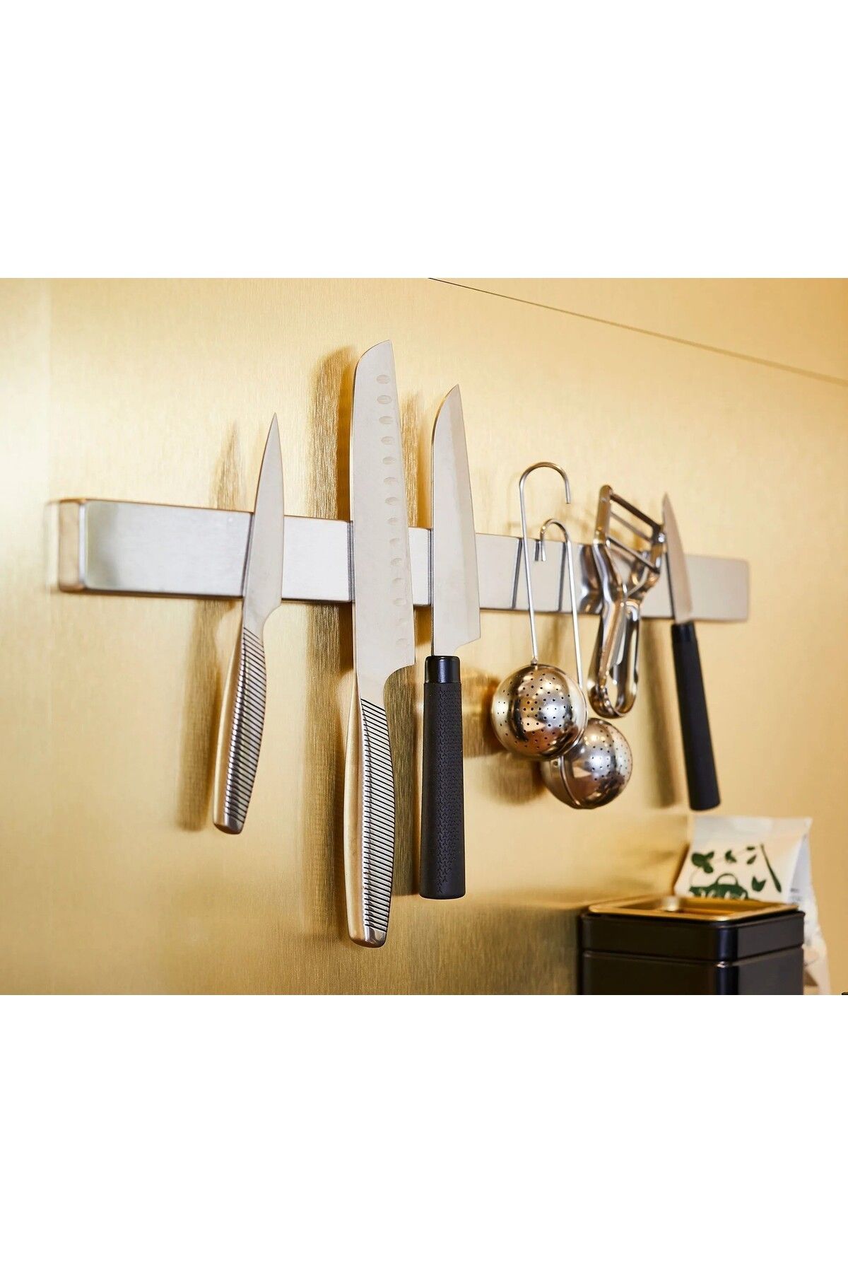 IKEA KALİTELİ Duvara Monte Mıknatıslı Bıçaklık Genişlik 56 Cm İkea Manyetik Bıçak Askılığı Gümüş Renk