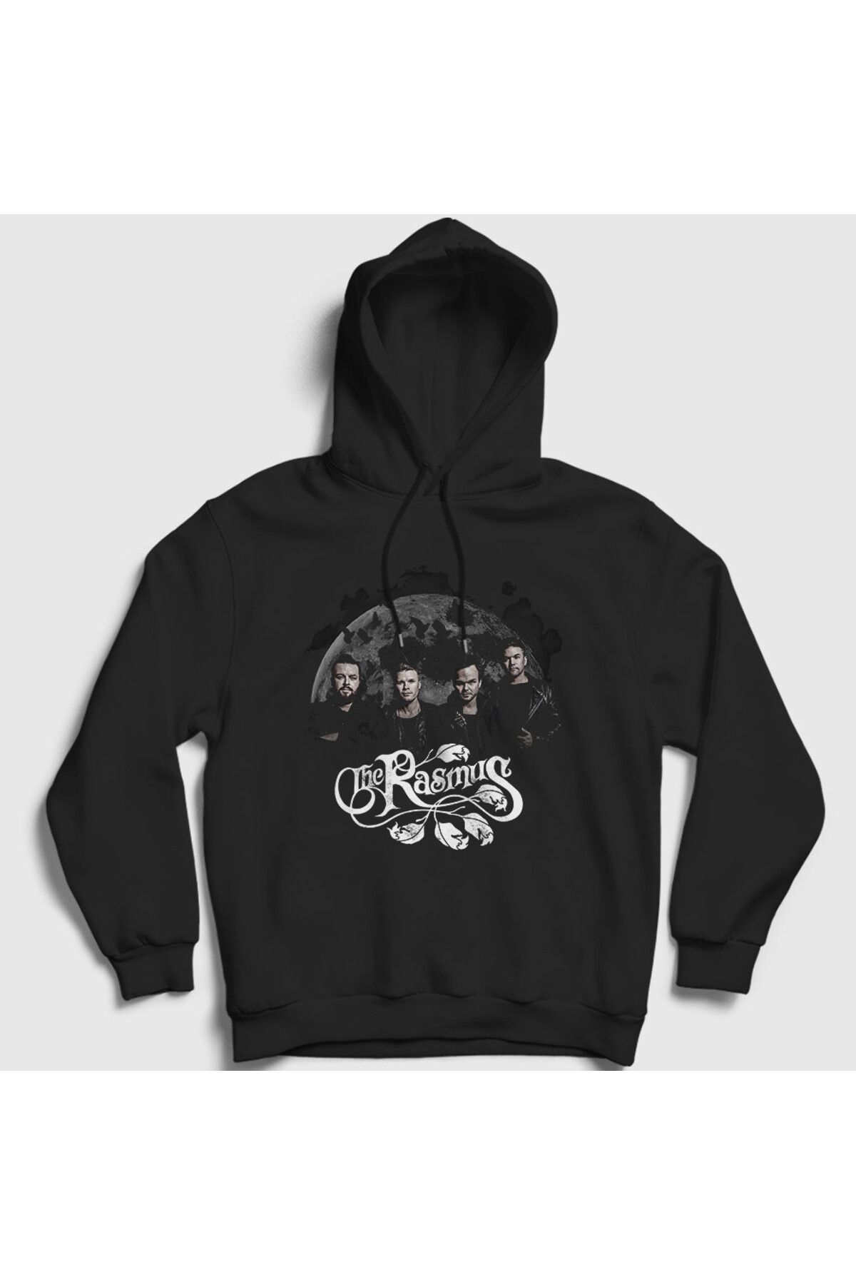 Presmono Unisex Siyah Band Müzik The Rasmus Kapüşonlu Sweatshirt 548023tt