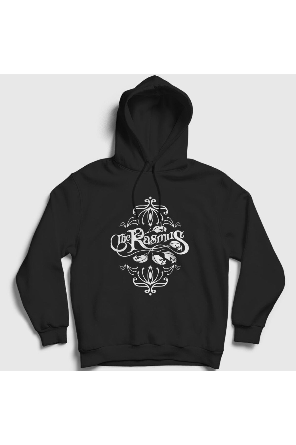 Presmono Unisex Siyah Logo The Rasmus Kapüşonlu Sweatshirt 550120tt