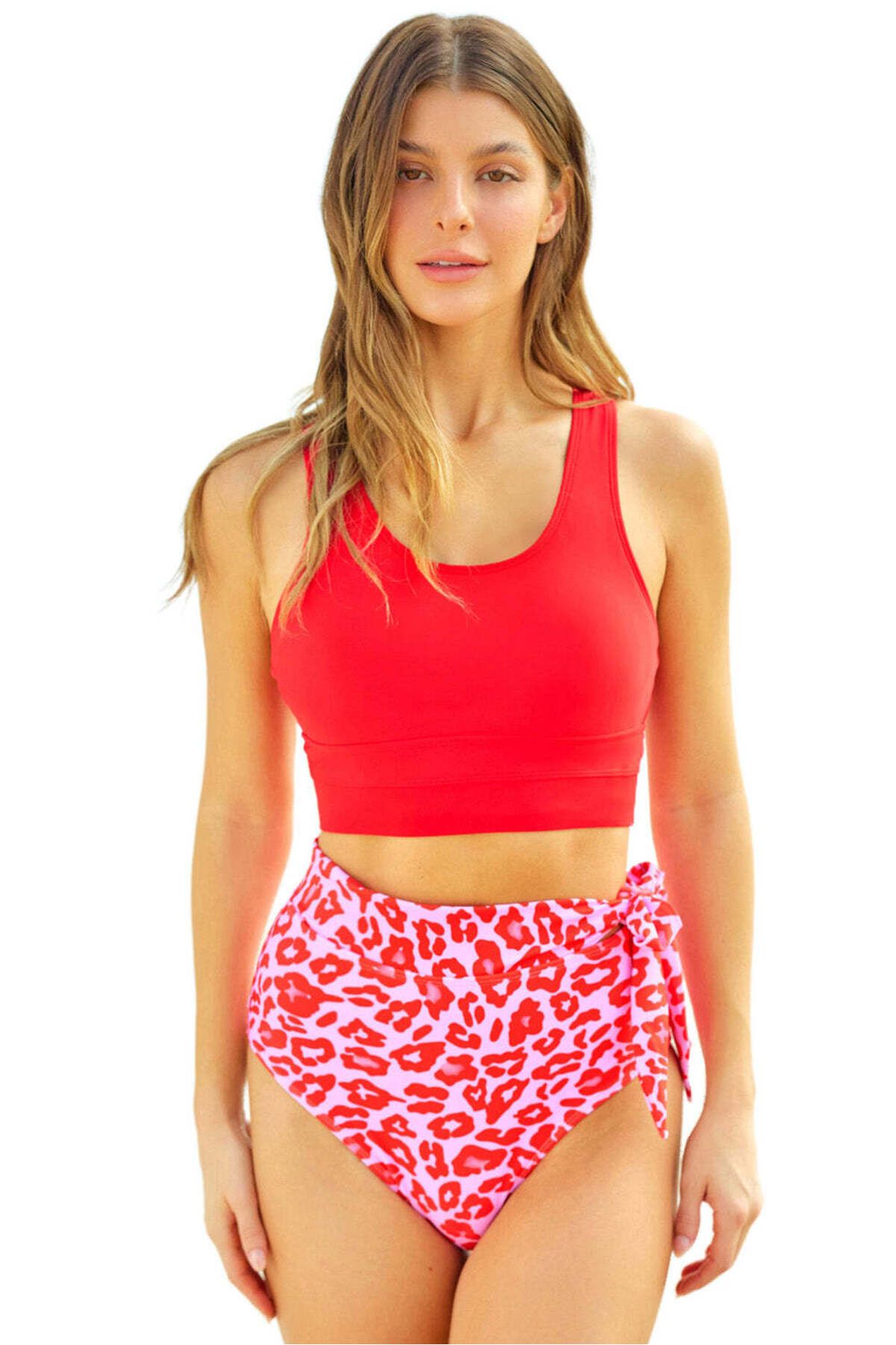 WildFashion-2-piece swimsuit model with bustier and high-waisted panties SW2429-3 8