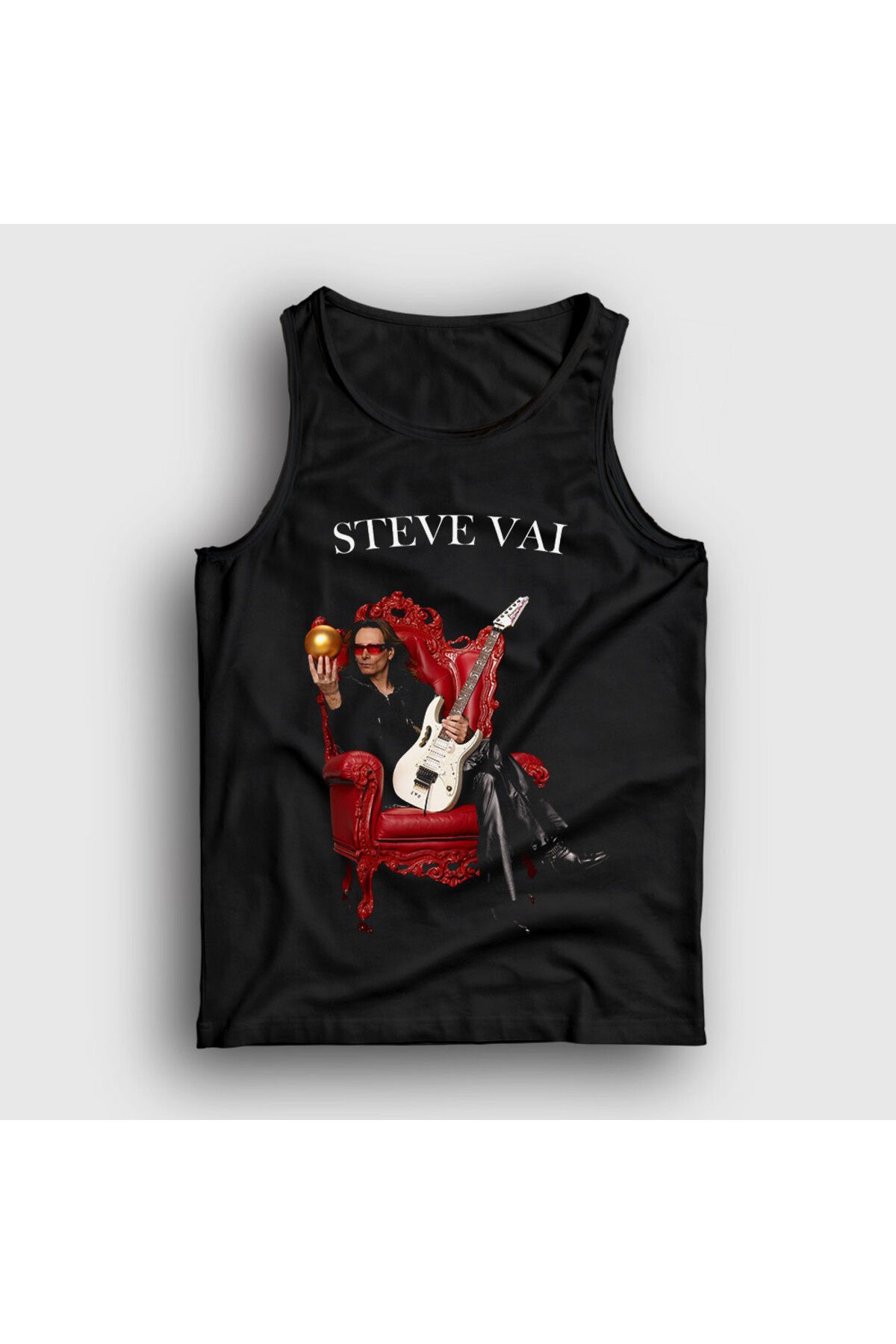 Presmono Unisex Siyah Virtuoso Gitarist Steve Vai Atlet 551953tt