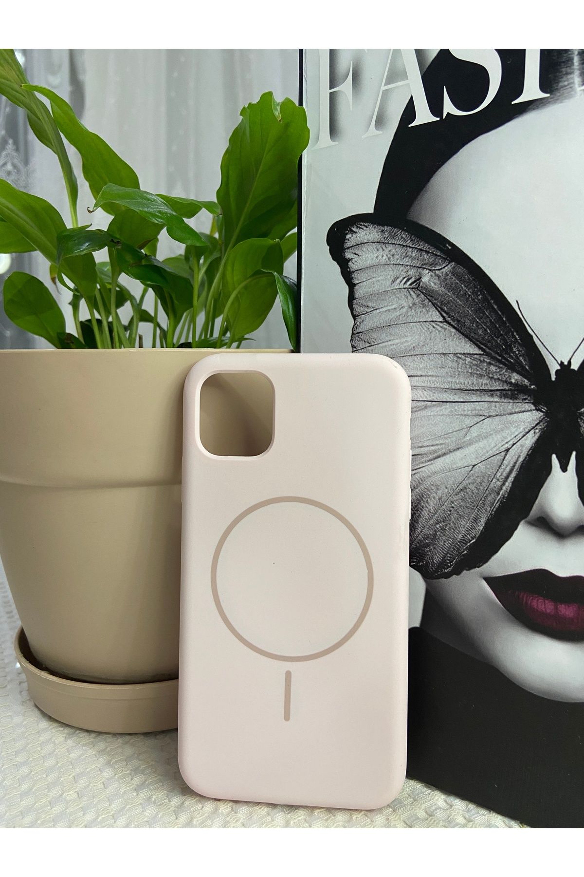 KILIF DEPOSU Apple iPhone 11 Uyumlu Magsafe Pembe Kılıf