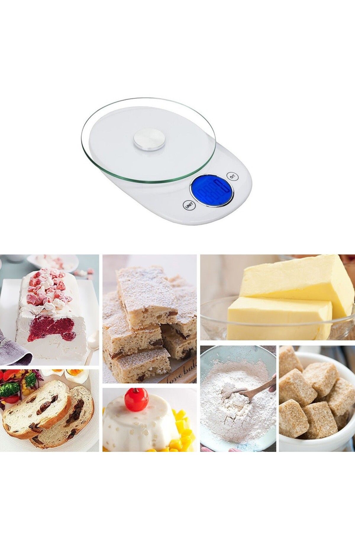 Sofia Concept-Cantar de bucatarie multifunctional, 5kg, Functie tara, Cantarire lichide, Control touch, Alb 4