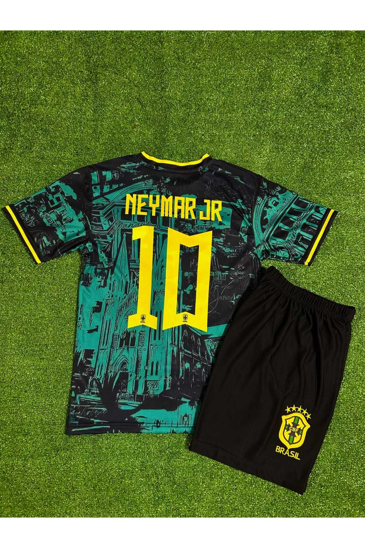 Atlas Global BREZİLYA MİLLİ TAKIM NEYMAR JR ÖZEL KONSEPT ÇOCUK FORMASI 2Lİ SET