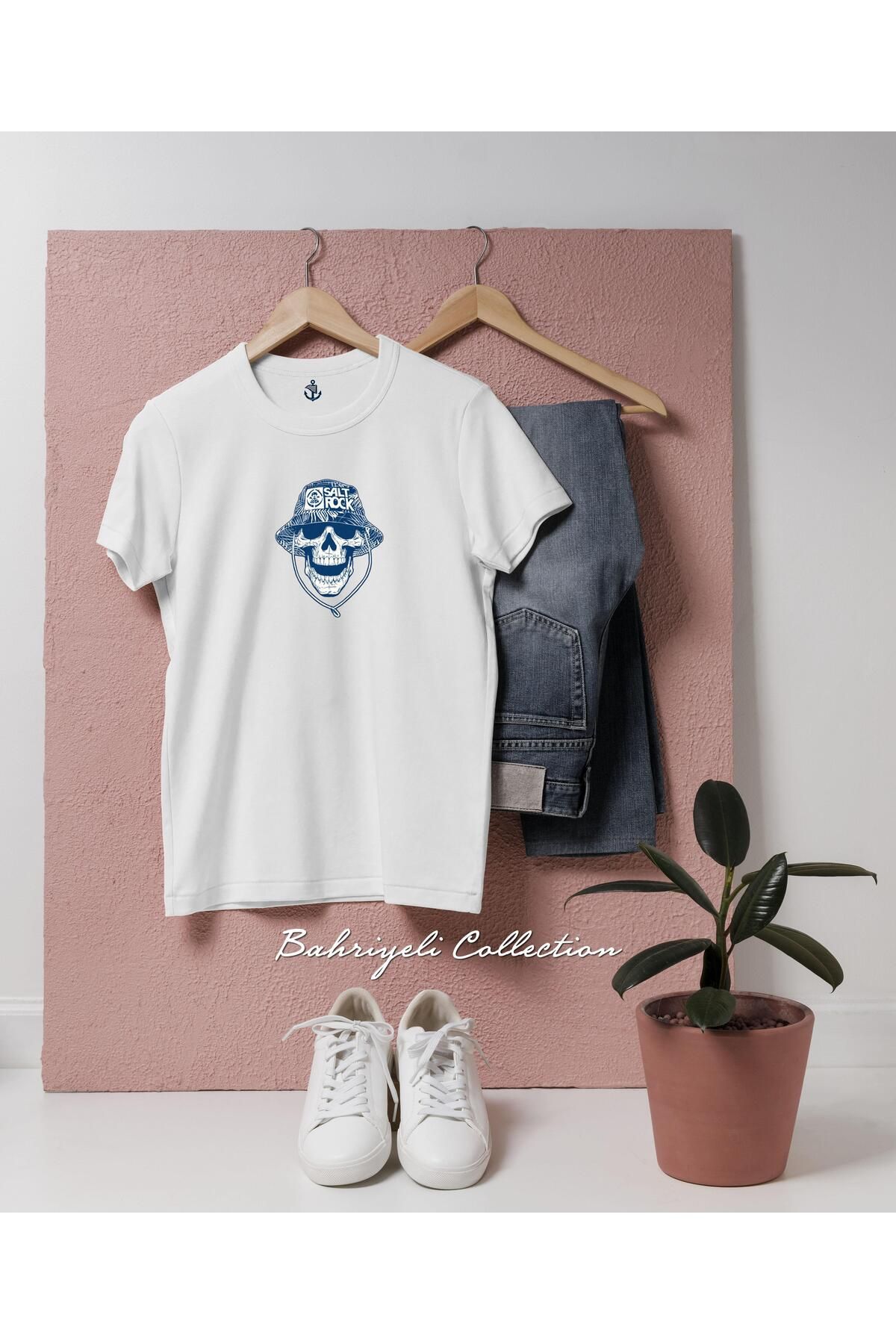 bahriyeli.jpeg Oversize Salt Rock Kuru Kafa Tasarımlı Unisex T-Shirt