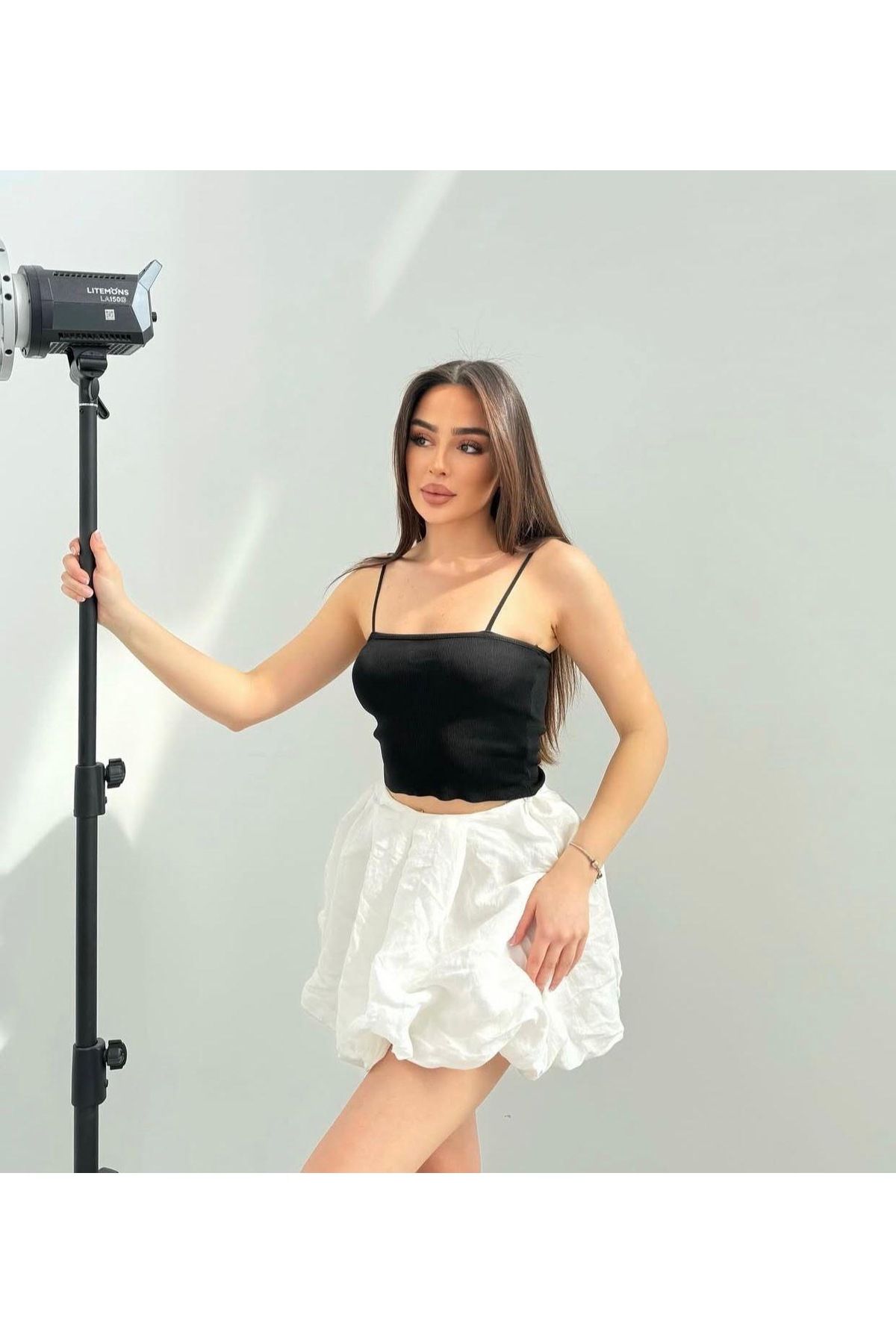 Mores İnce İp Askılı Crop