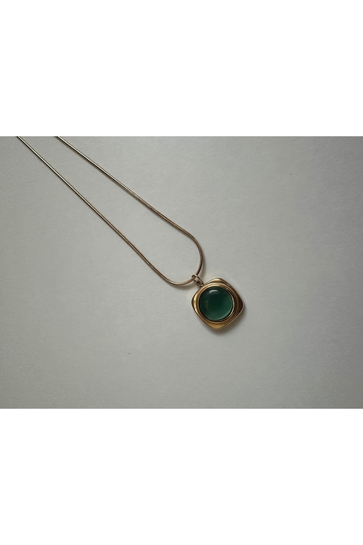 Lumina Atelier Taşlı Çelik Kolye